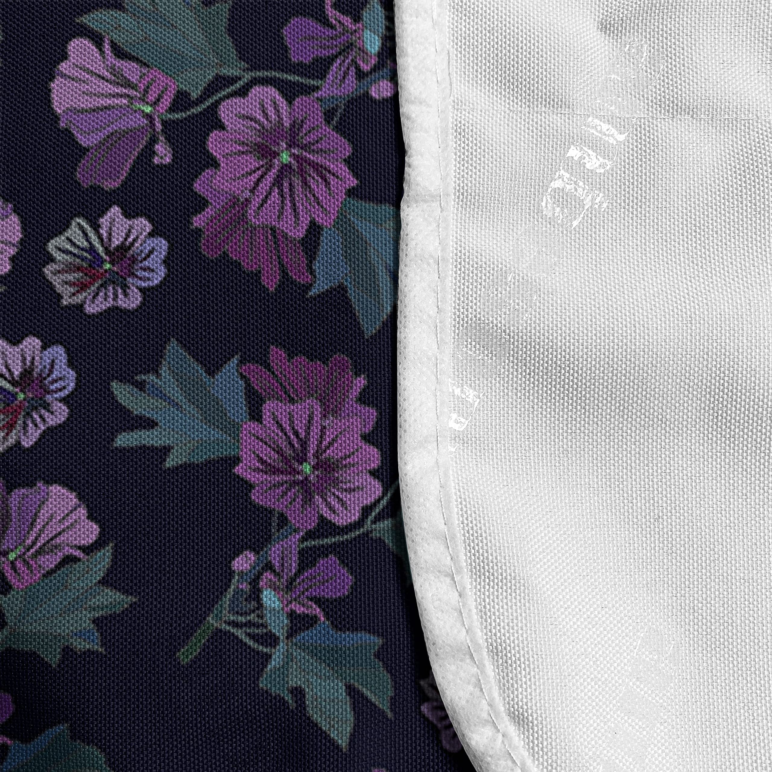 Ambesonne Floral Microwave Cover - Waterproof Kitchen Organizer with Pockets, Dark Purple Fuchsia Lily Poppy Flower Pattern (36