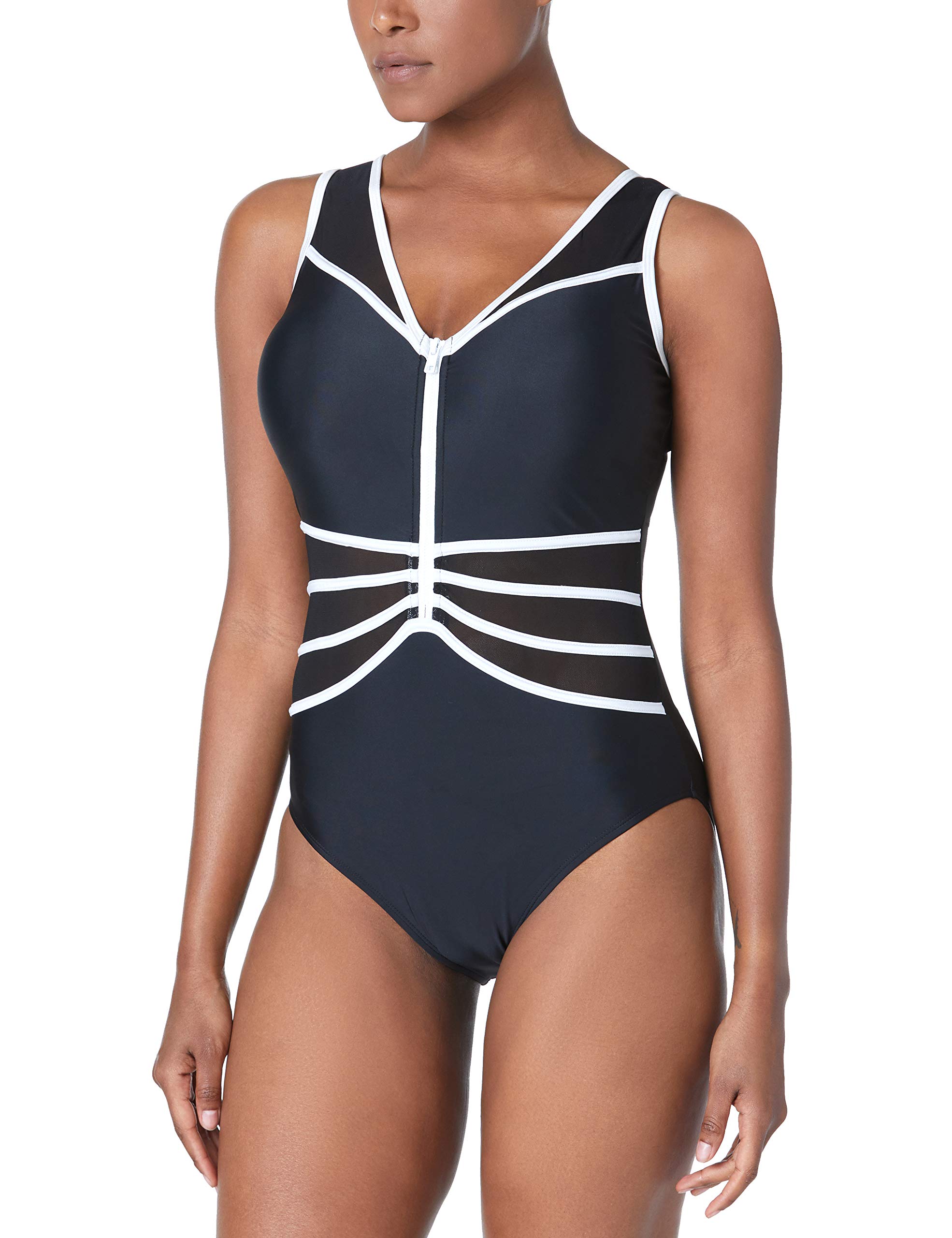 Ocean Blues Women's One Piece Swimsuit - V Neck Tummy Control Bathing Suit for Women | Perfect for Beach, Pool & Summer Vacations