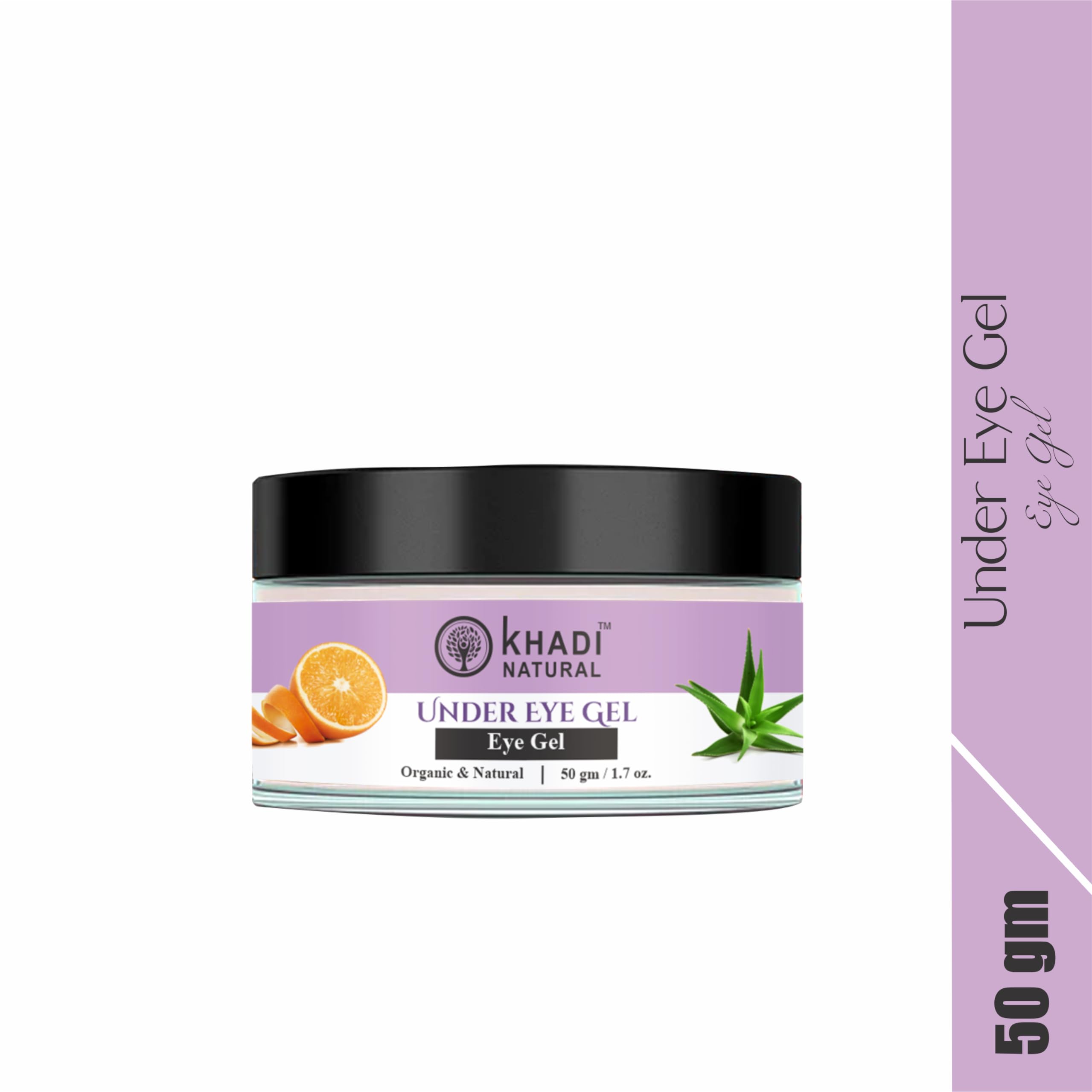 KHADI NATURAL Under Eye Gel, 50g - Cooling & Revitalizing Dark Circle Treatment for Puffy Eyes | Reduces Bags & Brightens Skin | Perfect for Morning Routine & Travel Skincare
