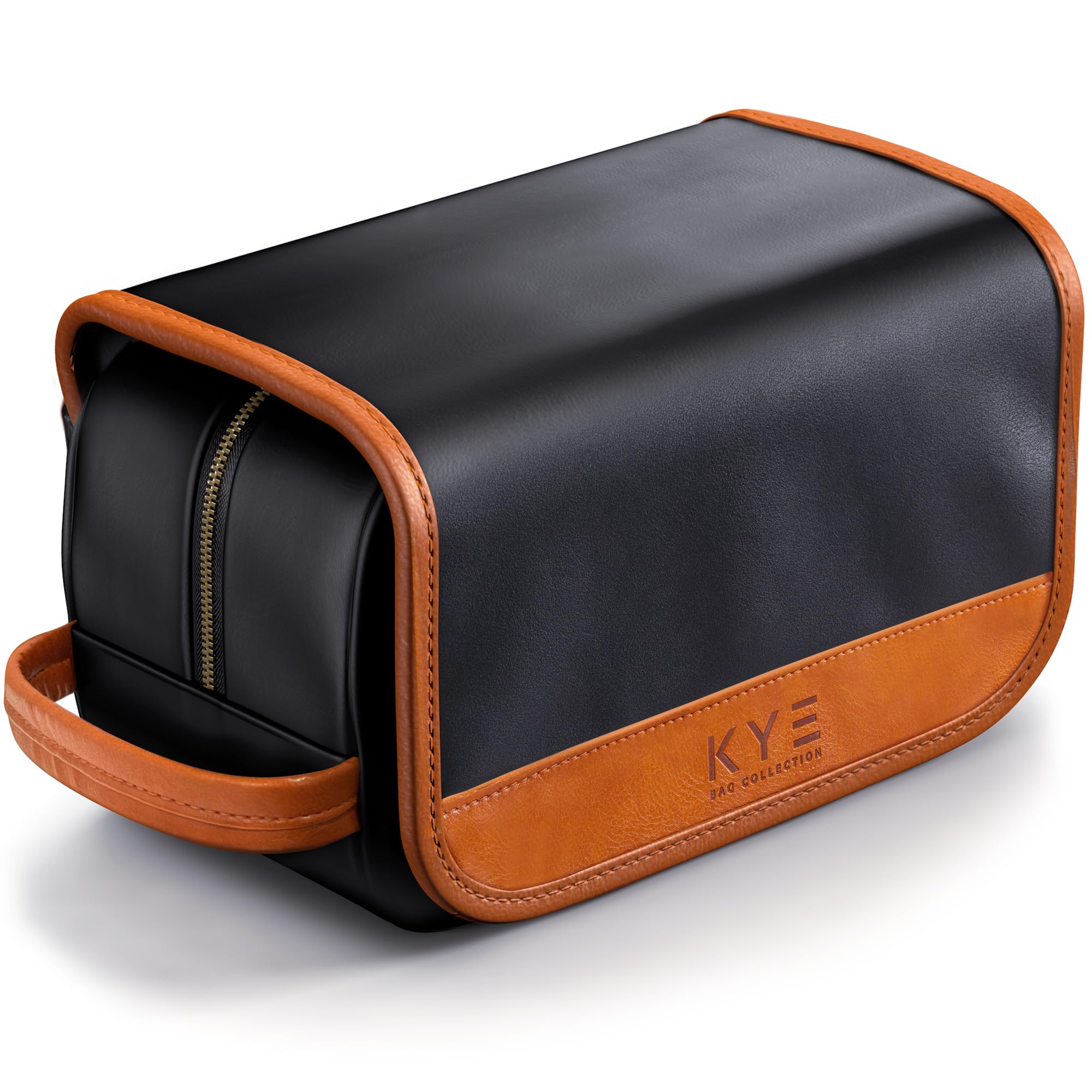 Premium Leather Travel Toiletry Bag for Men & Women - Waterproof Hanging Dopp Kit with Removable Cover & Hook - Perfect Makeup Organizer for Cosmetics, Shaving, Toiletries - Ideal for Business Trips, Camping, Gym & Vacation Essentials