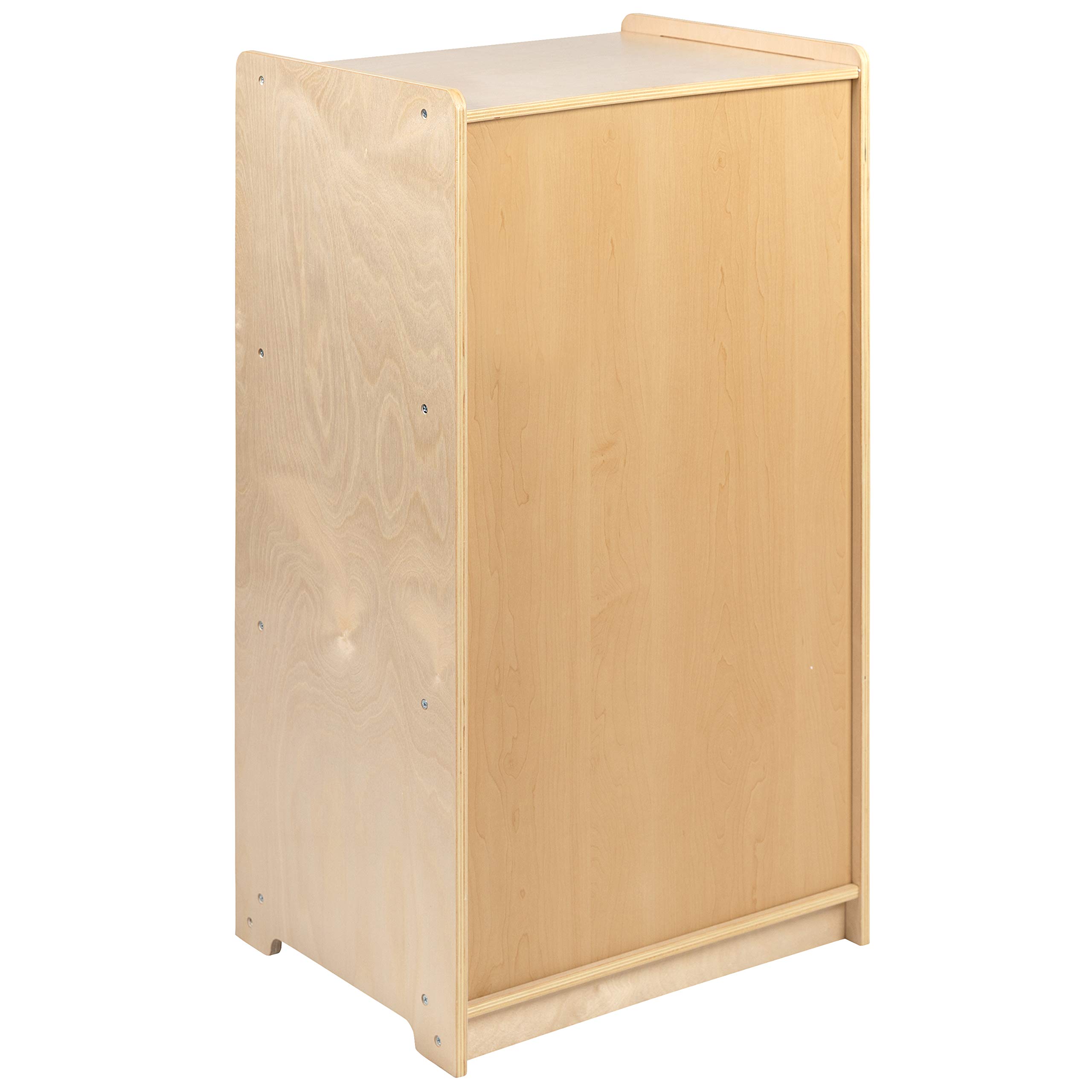 Wooden 3-Section School & Classroom Storage Cabinet - Commercial & Home Use - Safe Kids Furniture - 36 Inch Height Natural Finish - Perfect for Organizing Books, Toys & School Supplies