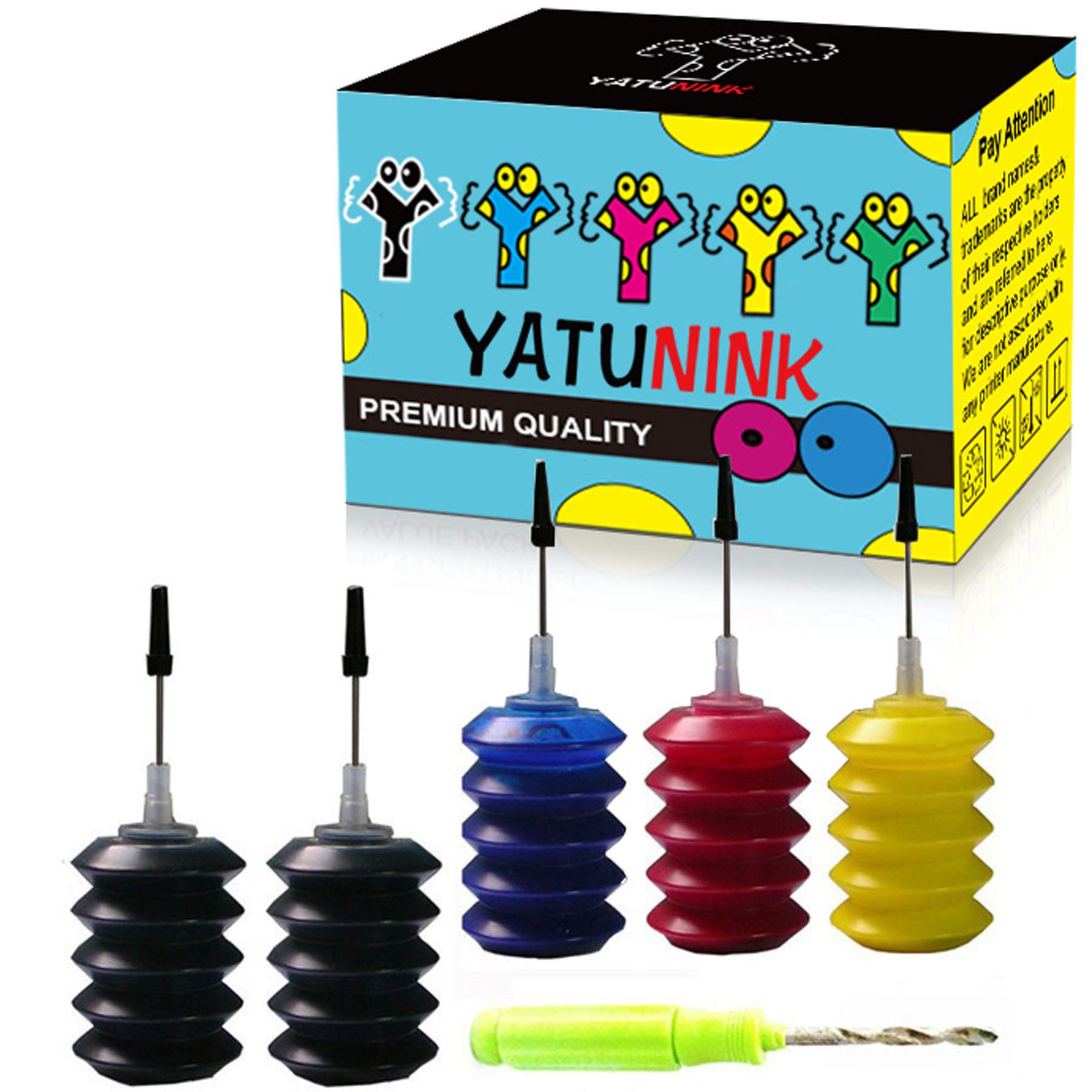 YATUNINK Premium Refill Ink Kit for HP 910/910XL Cartridges - Compatible with HP OfficeJet 8020/8022/8025/8028/8035 Printers (30ml x 5 Pack) - Ideal for Home & Office Printing, Documents, Photos & School Projects