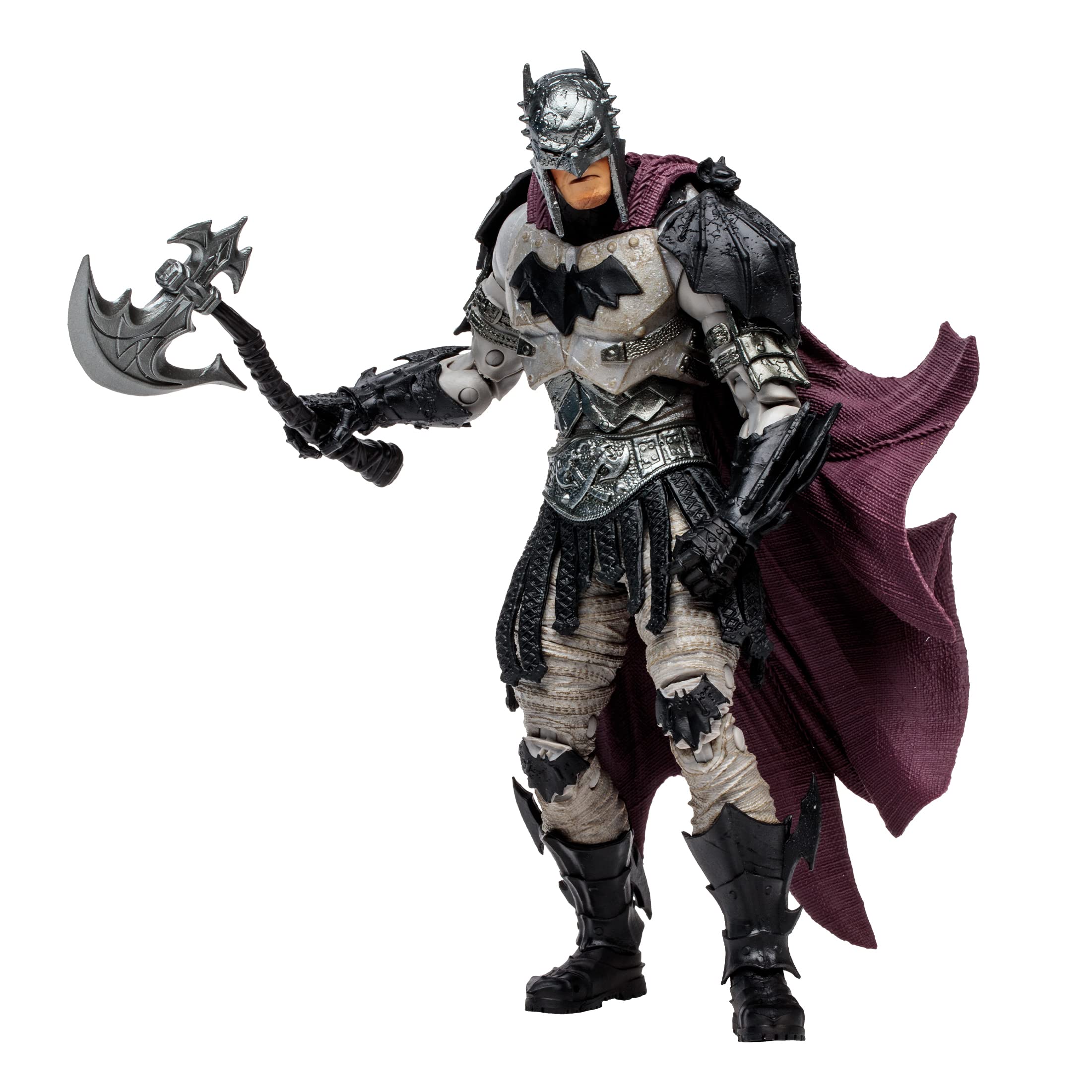 McFarlane Toys DC Multiverse 7-Inch Gladiator Batman Action Figure (Dark Metal) - Collectible DC Comics Superhero Toy for Display & Role Play