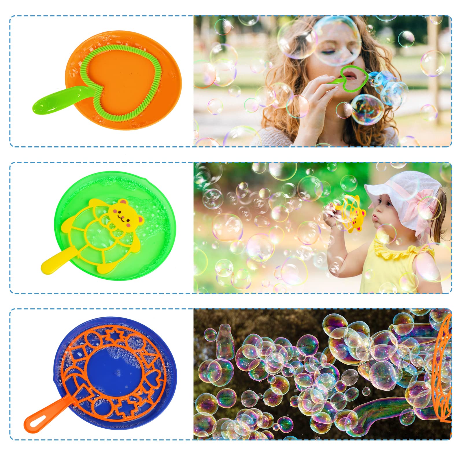 Roberly 28 Pcs Big Bubble Wands Set for Kids Outdoor Party & Birthday Gifts - Giant Bubbles Making Toys for Summer Fun