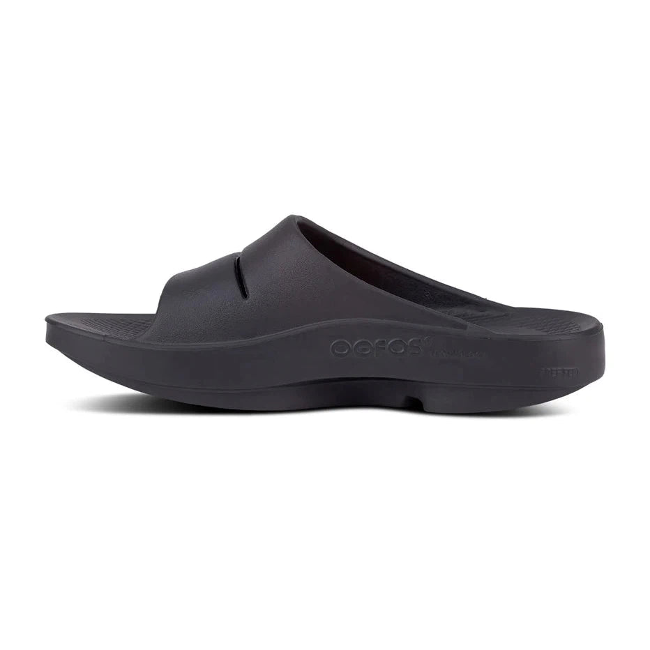 Ooahh Slide Black - Premium Non-Slip Slides for Men & Women | Comfortable House Slippers for Indoor/Outdoor Use, Lounge, Beach, Poolside