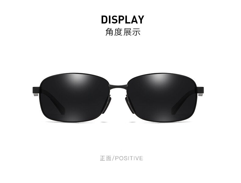 Aidien Men's Semi-Rimless Alloy Aluminum Magnesium Frame Sunglasses 7755 - Lightweight & Durable for Outdoor Sports, Driving & Fashion