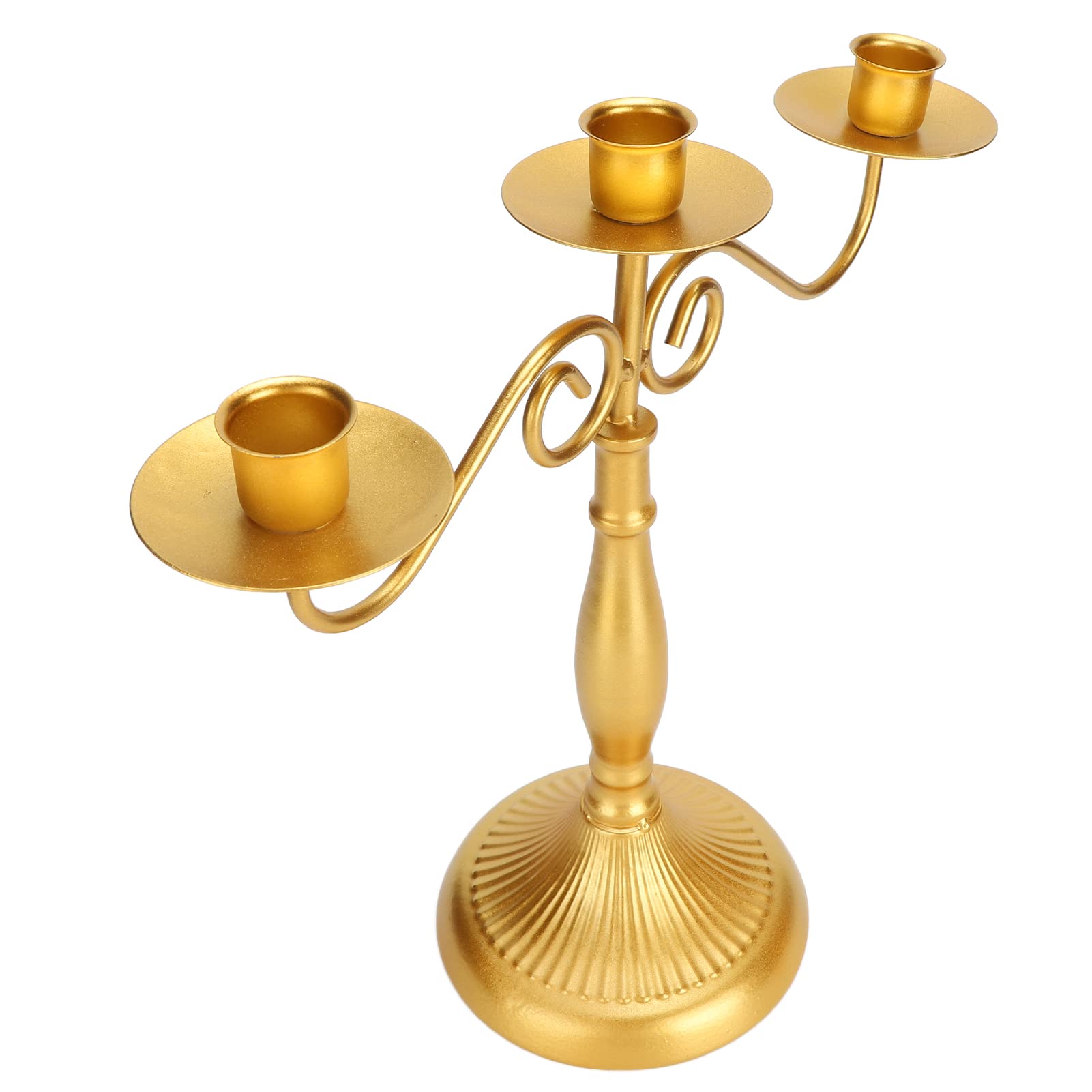 Elegant Iron Candle Stand Holder - Durable Wedding & Home Decor Candlestick for Romantic Candlelight Dinners, Church Events & Table Centerpieces