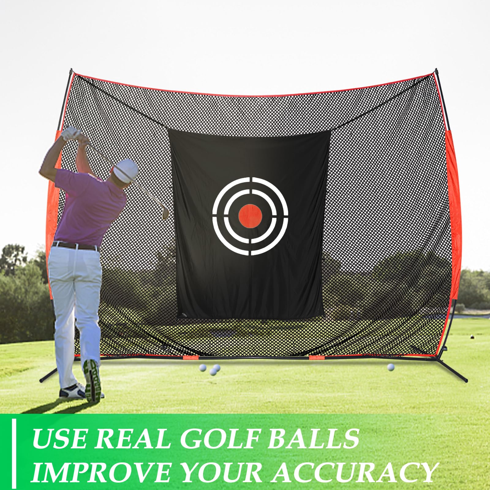 Golf Target Cloth for Net Replacement - Durable Golf Hitting Net Target for Practice & Training | Indoor/Outdoor Backyard Golf Aids | Perfect for Driving Range, Home Practice & Backyard Training