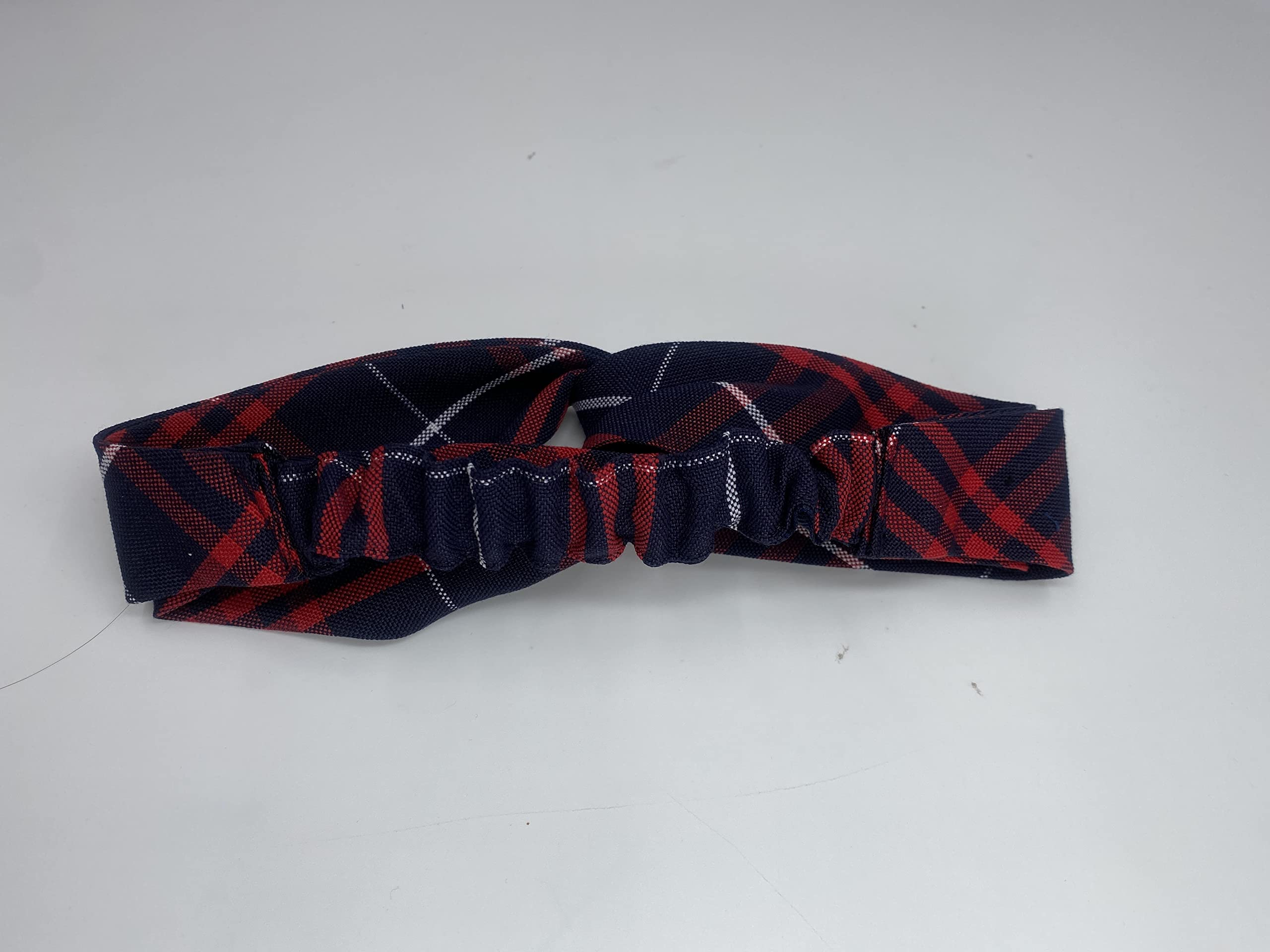 Plaid Twisted Elastic Soft Headband for Girls - 2 Inch Wide Comfortable Hair Band for School Uniform & Back to School - Stretchy & Adjustable (Plaid 36) - Perfect for School, Sports, and Everyday Wear