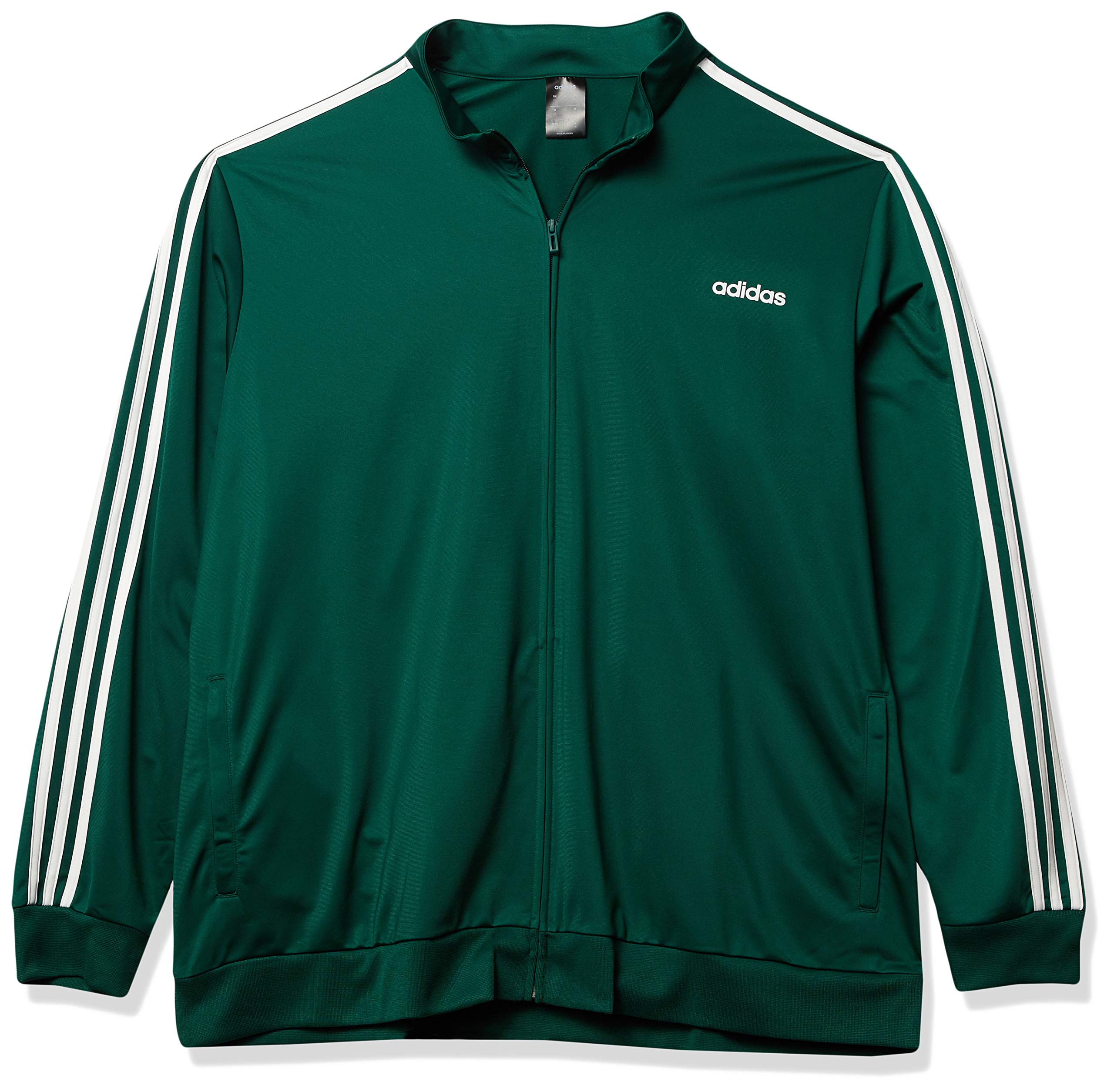 adidas Men's Essentials 3-Stripes Tricot Track Jacket - Lightweight Athletic Hoodie for Running, Gym & Casual Wear