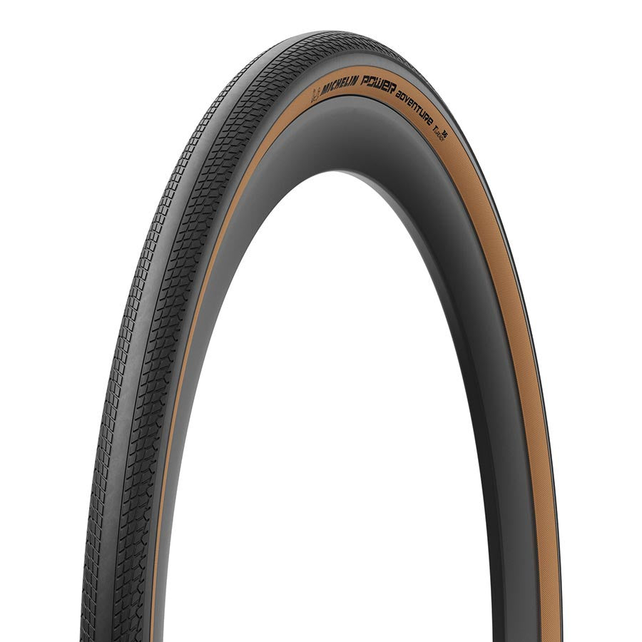 Michelin Power Adventure Classic TS TLR Gravel Bike Tire - 700x48C Folding Tubeless Ready with GUM X Technology, 3x100TPI Tanwall - Perfect for Off-Road Cycling, Adventure Riding & Gravel Trails