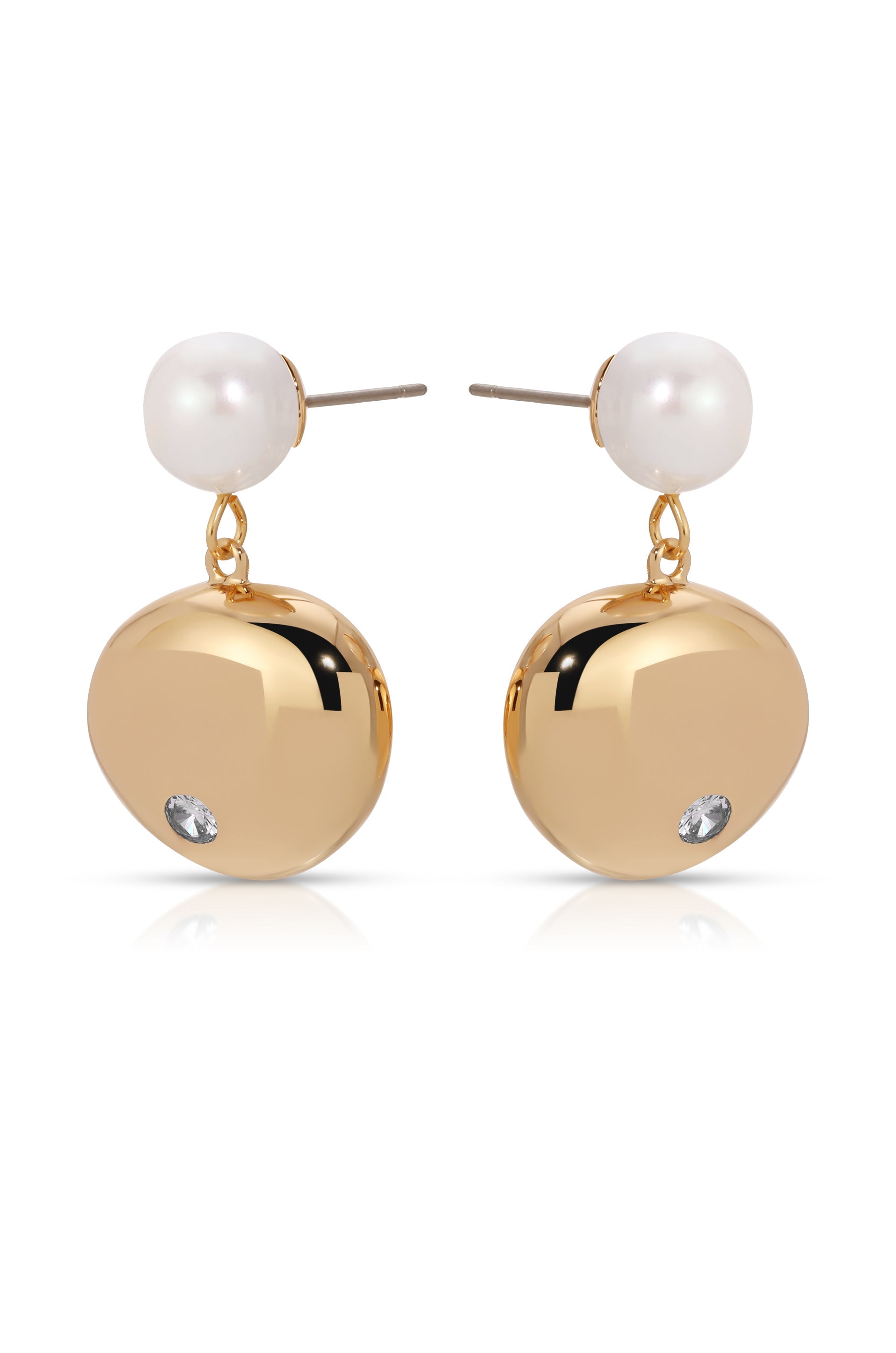 Stylish Large Pebble and Pearl Dangle Earrings for Women - Elegant Fashion Jewelry for Parties, Weddings & Everyday Wear
