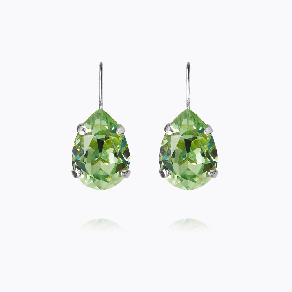 Mini Drop Clasp Earrings with Genuine Peridot Gemstone - Dainty Boho Jewelry for Women, Perfect for Weddings, Parties & Everyday Wear