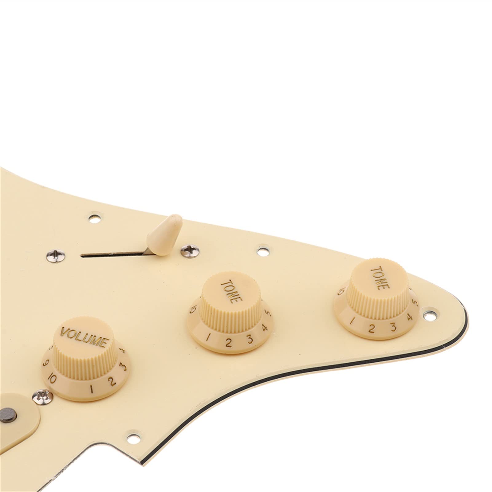 Fender Stratocaster Prewired Pickguard - 1-Ply Cream Yellow Alnico Loaded Pickguard with Screws | Easy Installation for Electric Guitar Upgrades & DIY Repairs