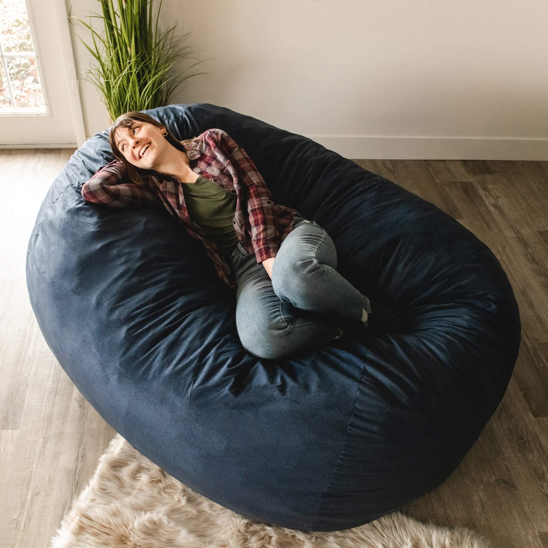 Fuf XL Dog Bed with Removable Washable Cover - Extra Large Orthopedic Pet Bed for Large Dogs, Waterproof & Chew Resistant - Perfect for Living Room, Bedroom or Kennel Use