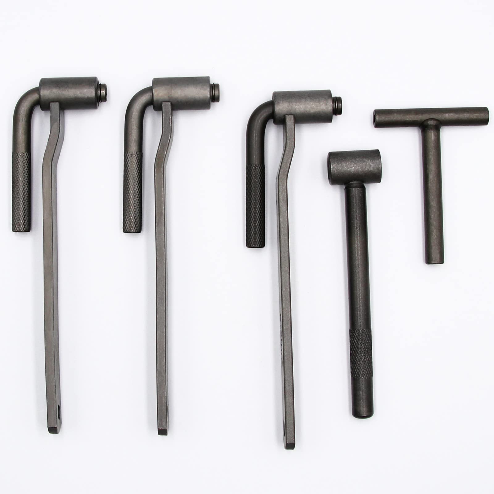 Motorcycle Engine Valve Adjustment Tool Set - 8-10mm T-Type Spanner Wrench with Square & Hexagonal Hole (5-Piece) - Perfect for Valve Screw Maintenance & Motorcycle Repair