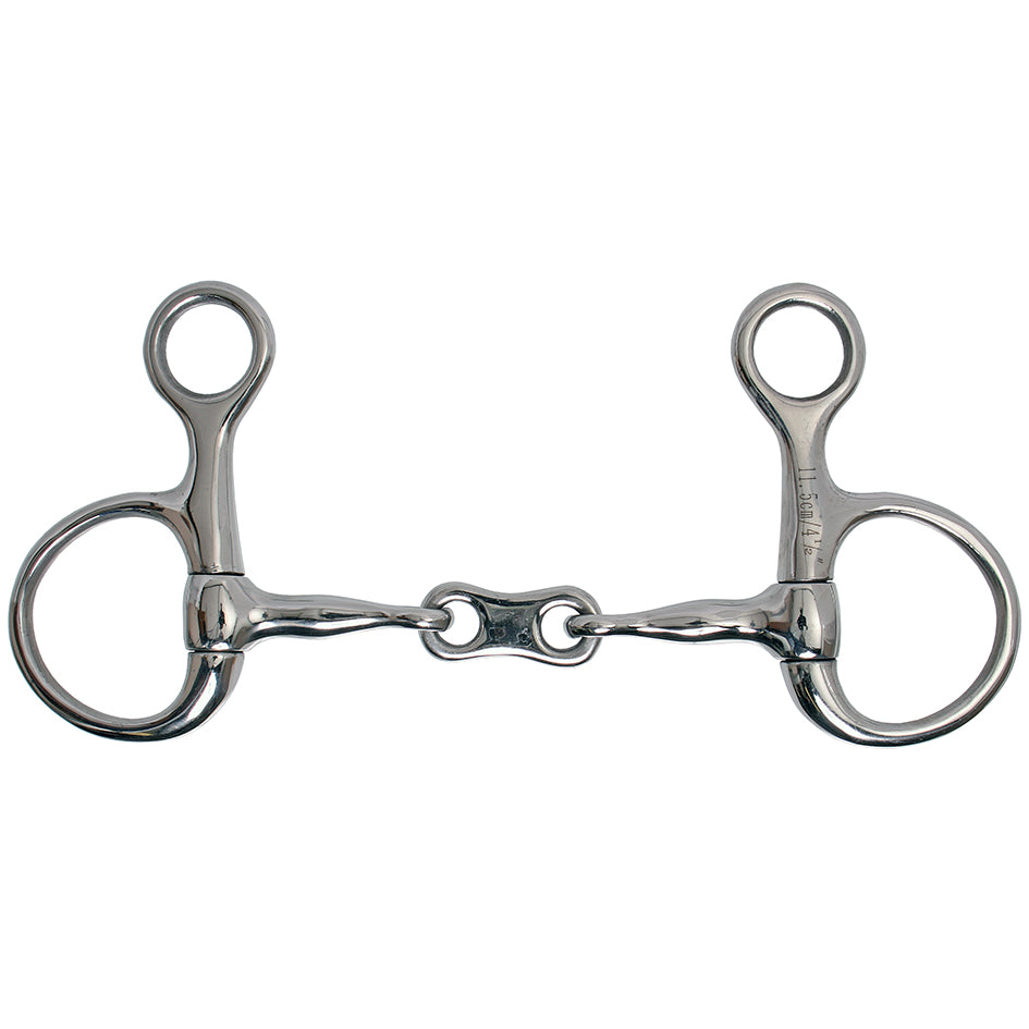 Blue Stainless Steel Boucher Bit French Link Horse Bit - Durable & Comfortable for Dressage, Jumping & Training