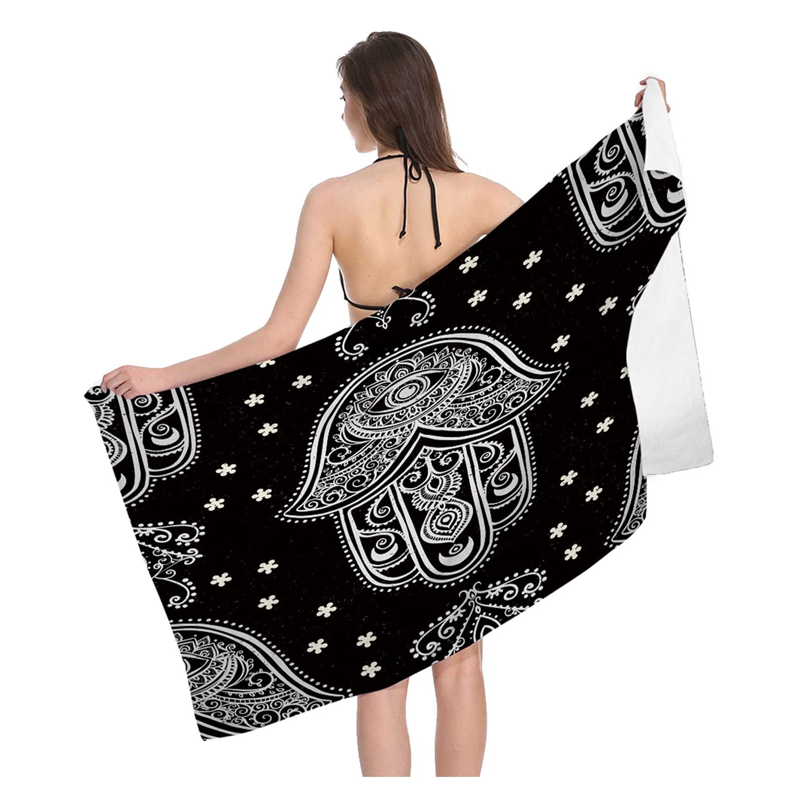 Flyafish Beach Towels 35x70cm - Quick-Drying, Soft & Absorbent - UV Protection Swim Towel for Beach, Pool, Outdoor Activities - Lightweight Sand-Free Bath Towel with Innovative Printing (Color: C) - Perfect for Vacation, Picnics, Yoga & Travel