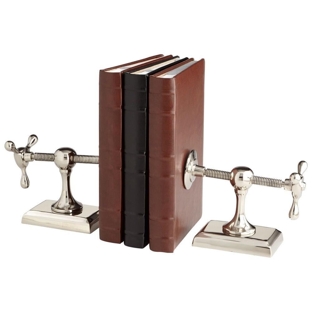 Cyan Design 07034 Decorative Hot & Cold Bookends - Stylish Book Organizers for Home, Office & Library Use