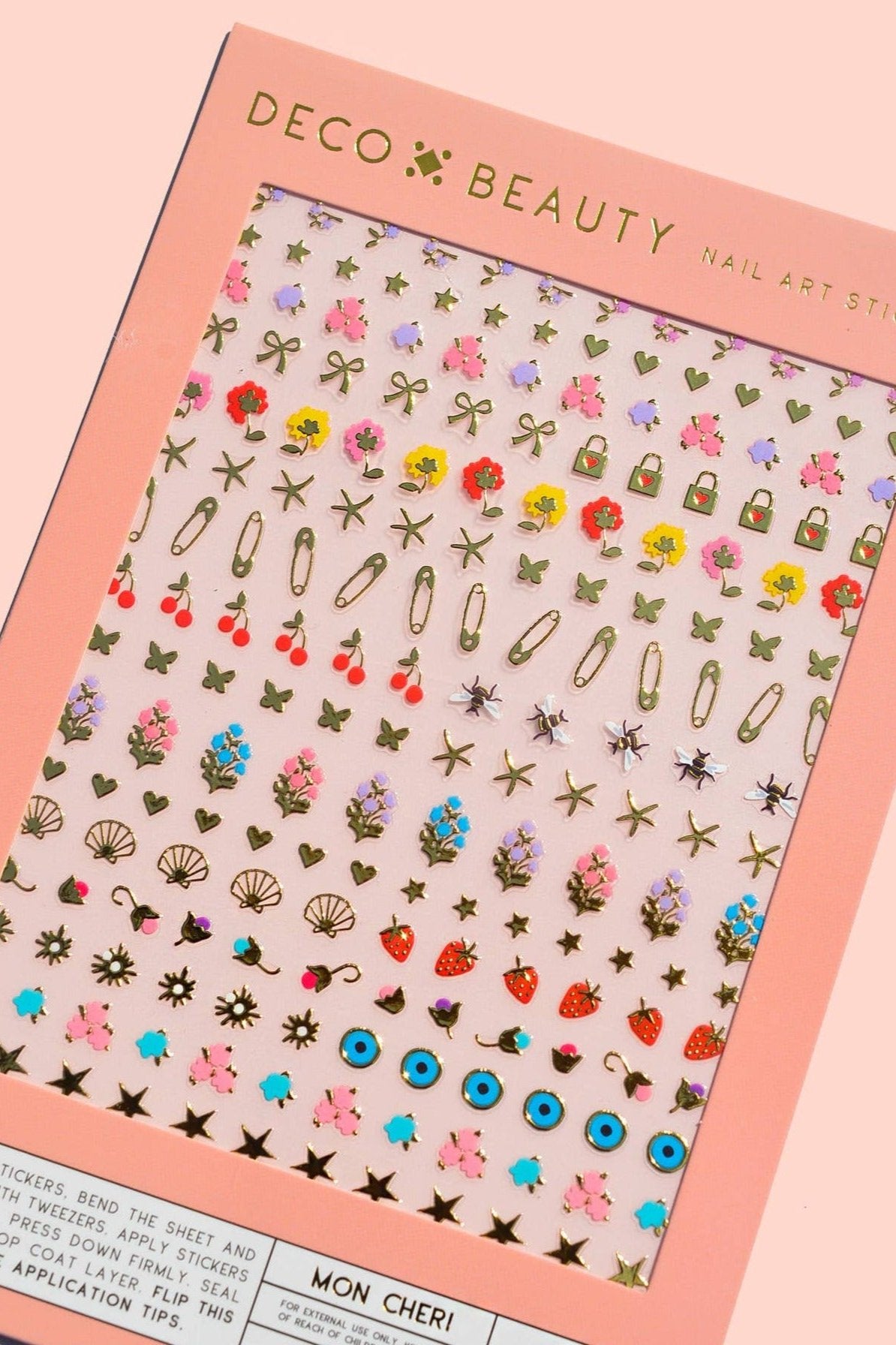 Mon Cheri Nail Art Stickers - Premium Self-Adhesive Nail Decals for Women | Perfect for Parties, Weddings, and Everyday Nail Designs