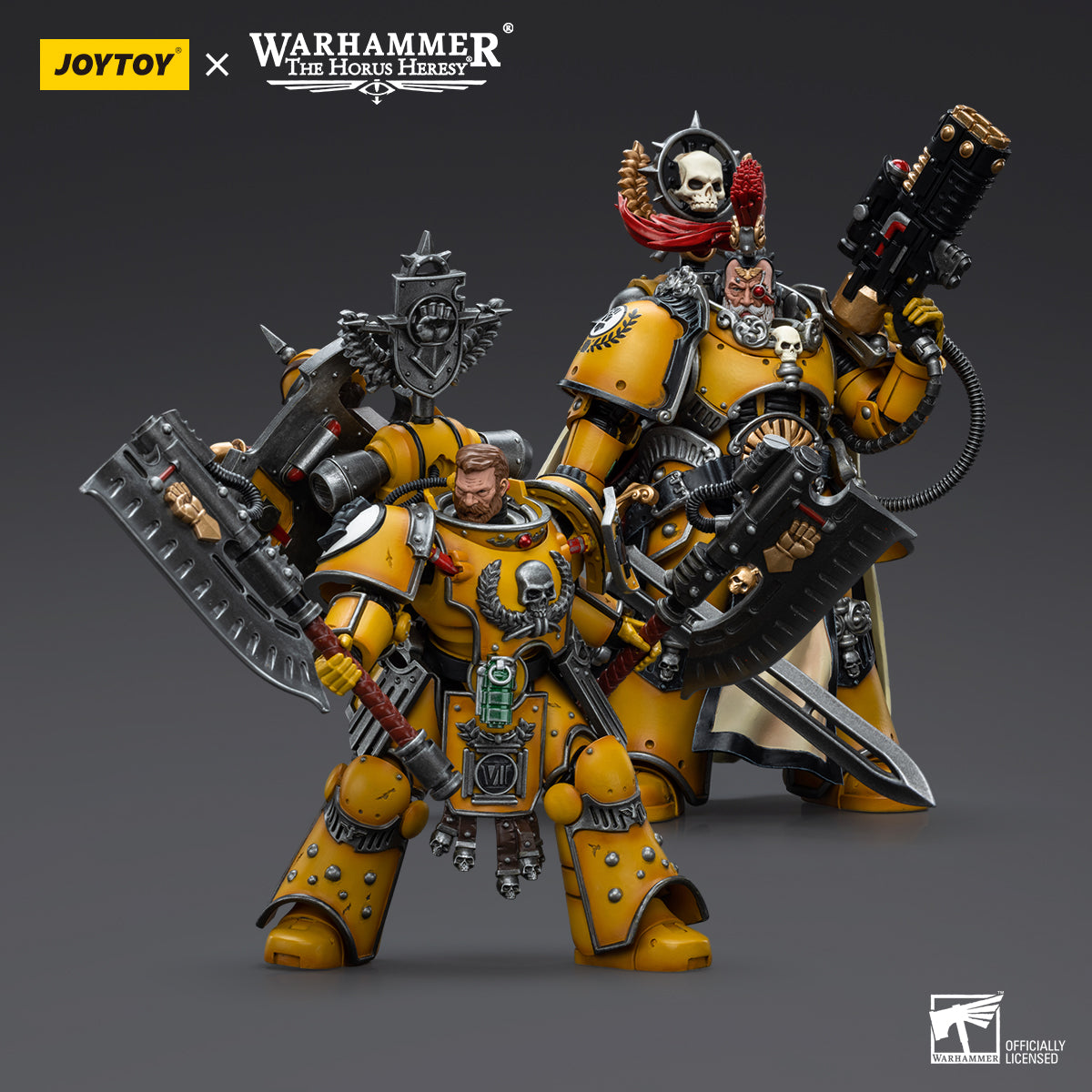 JOYTOY 1/18 Scale Warhammer The Horus Heresy Imperial Fists Legion Praetor Action Figure with Power Sword & Fafnir Rann - Collectible Reissue for Display & Wargaming Scenes