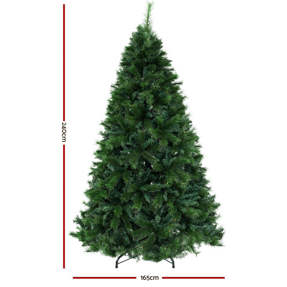Premium 7.9ft Christmas Tree with 2100 Realistic Pine Needle Tips - Perfect for Home, Office, and Holiday Decorations