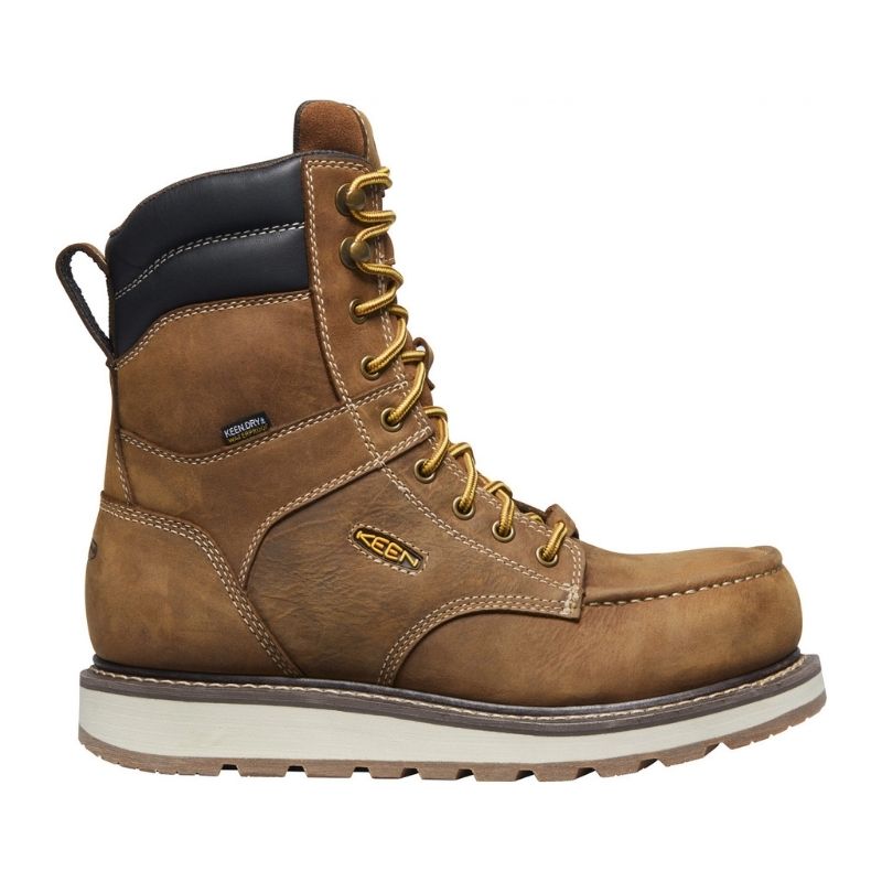 **Keen Cincinnatti Men's Size 8 Waterproof Composite Toe Work Boots - Steel Toe Safety Shoes for Construction, Hiking & Outdoor Work (Model 1025690)**