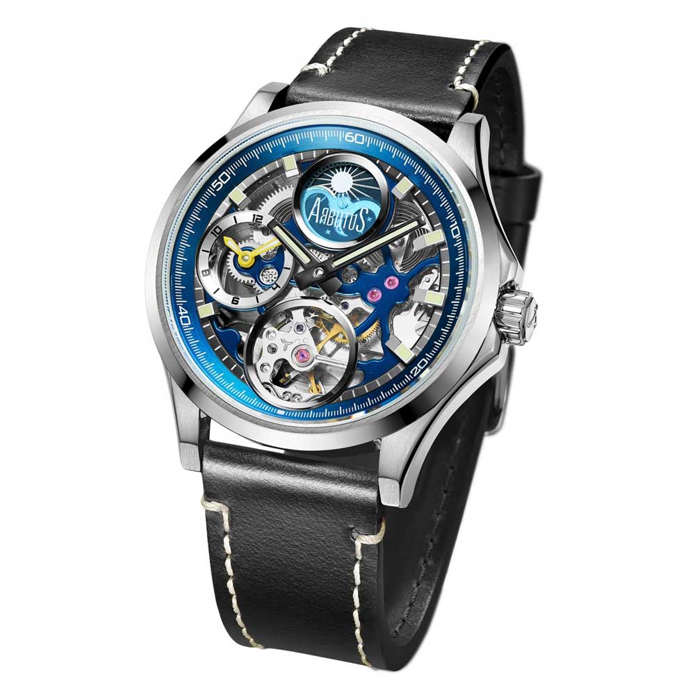 ARBUTUS DUAL TIME AR1901SUB Men's Analog Watch - Waterproof Stainless Steel Chronograph for Business, Travel & Formal Occasions