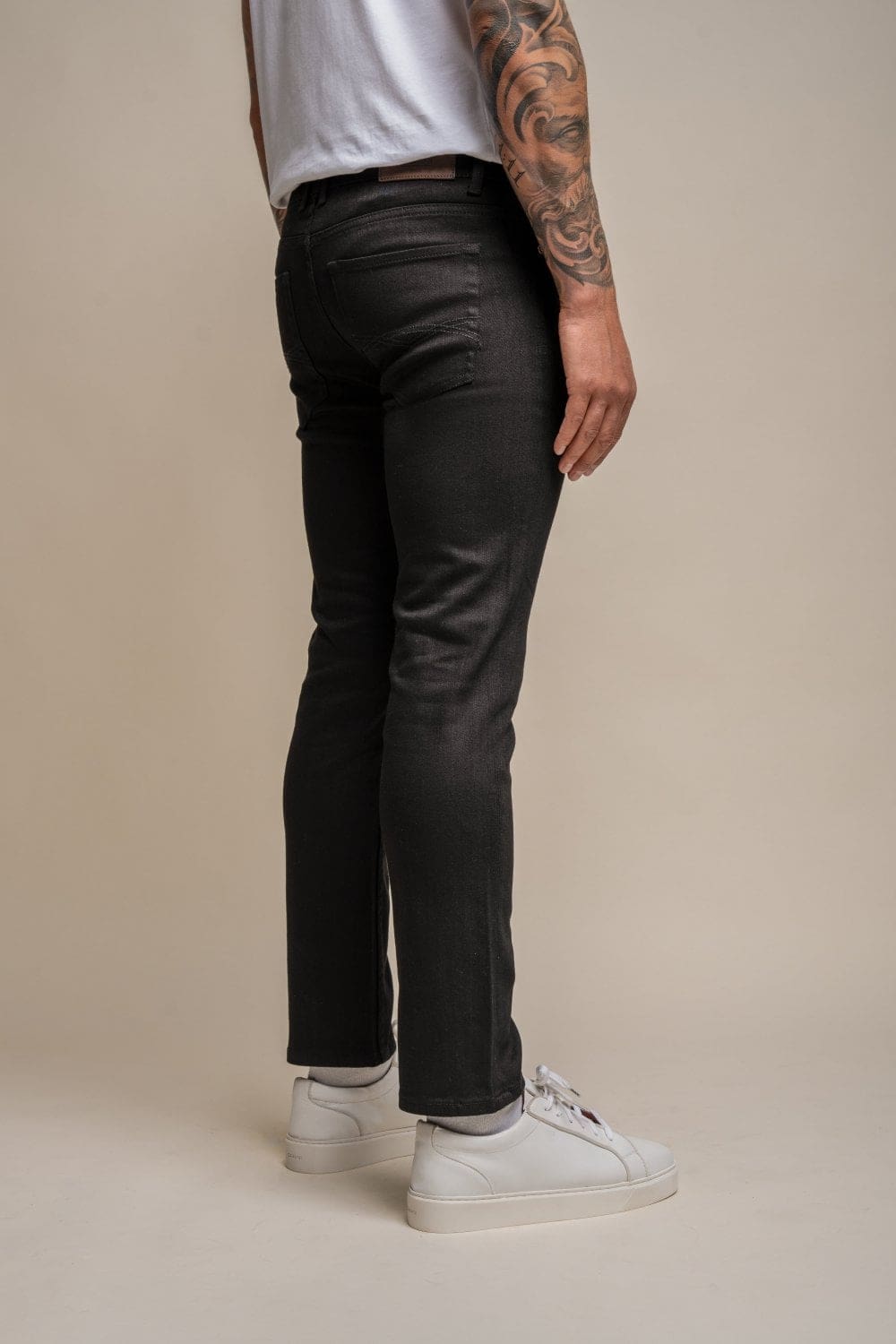 Cavani Milano Black Stretch Denim Jeans for Men - Slim Fit Comfortable Stretchable Jeans for Casual Wear & Night Out
