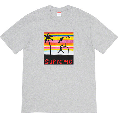 Supreme Dunk T-Shirt for Men - Grey Cotton Streetwear Tee - Perfect for Casual Wear, Street Style & Skateboarding