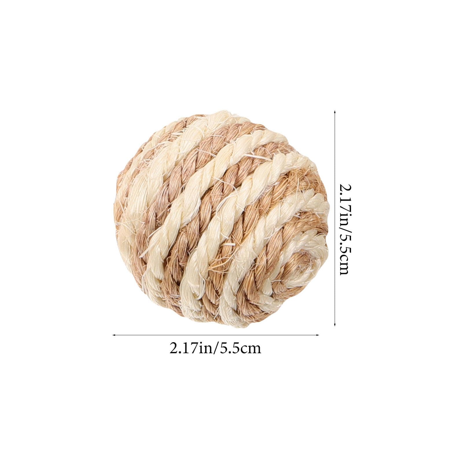 Balacoo 35-Pack Cat Sisal Ball Toys - Interactive Kitten Play, Scratch & Chew Toys with Rattle Sound - Durable Sisal Rope Woven Balls for Indoor Cats - Perfect for Playtime, Training & Exercise