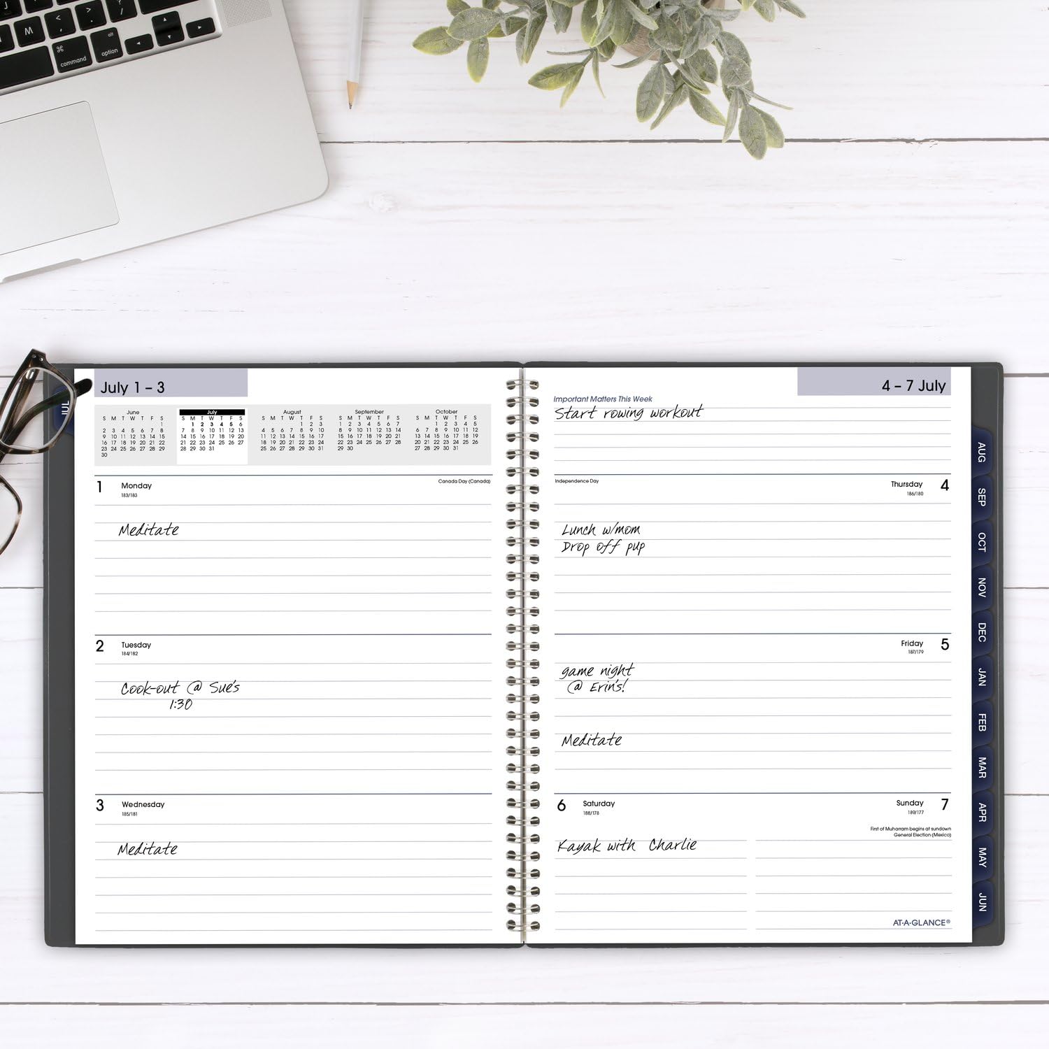 AT-A-GLANCE 2024-2025 Academic Planner - Weekly & Monthly Calendar, 8.5