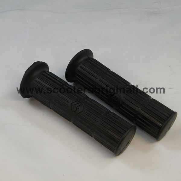Vespa Rally / PE 1979 Black Handgrips Pair - Premium Motorcycle Grips for Vespa Scooters - Perfect for Comfort and Style on Vintage Rides