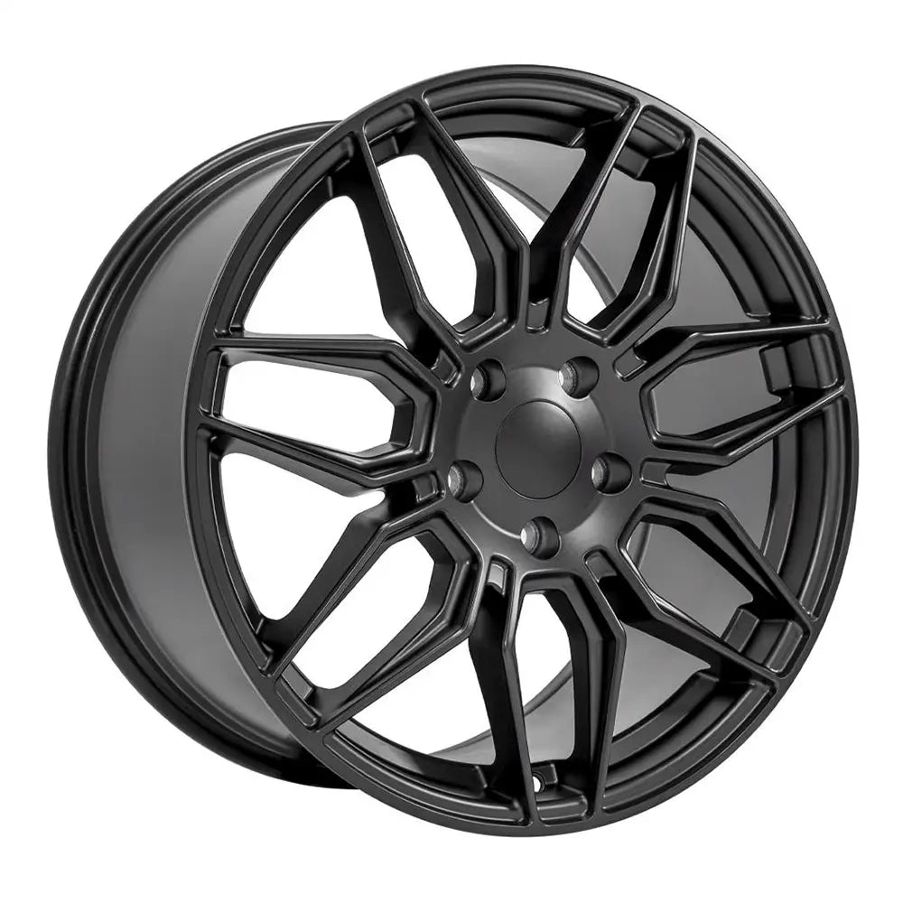 19x10 Inch Black CV03C Replica Wheels for Chevy Corvette C5 C6 C7 - High Performance Alloy Rims for Sports Cars & Street Racing