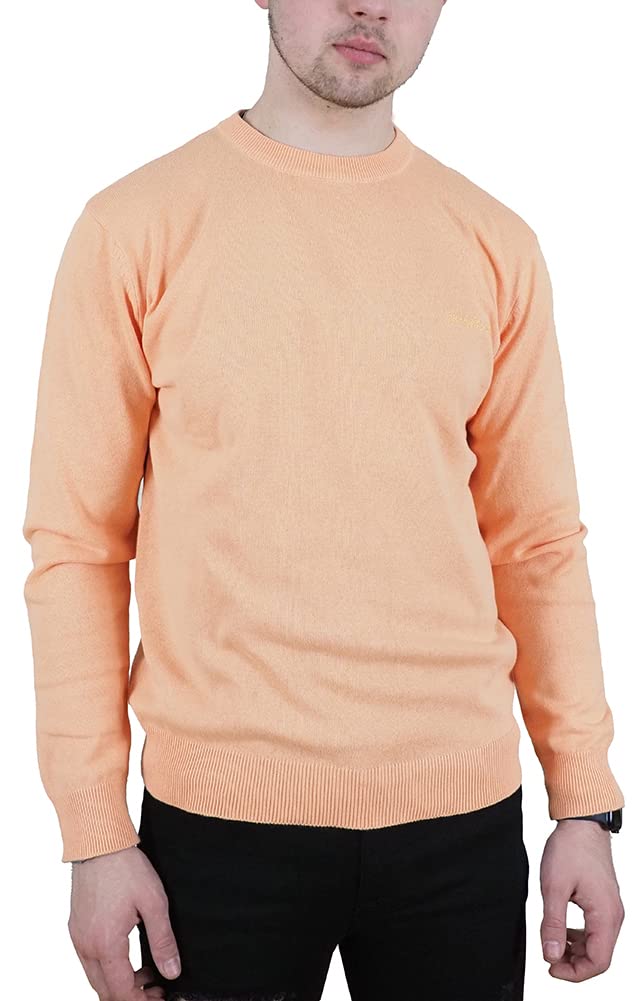 Enzo Moretti Men's 100% Cotton Classic Fit Crew Neck Knit Sweater | Soft & Breathable Winter Pullover | Perfect for Casual Wear, Office & Holiday Outfits