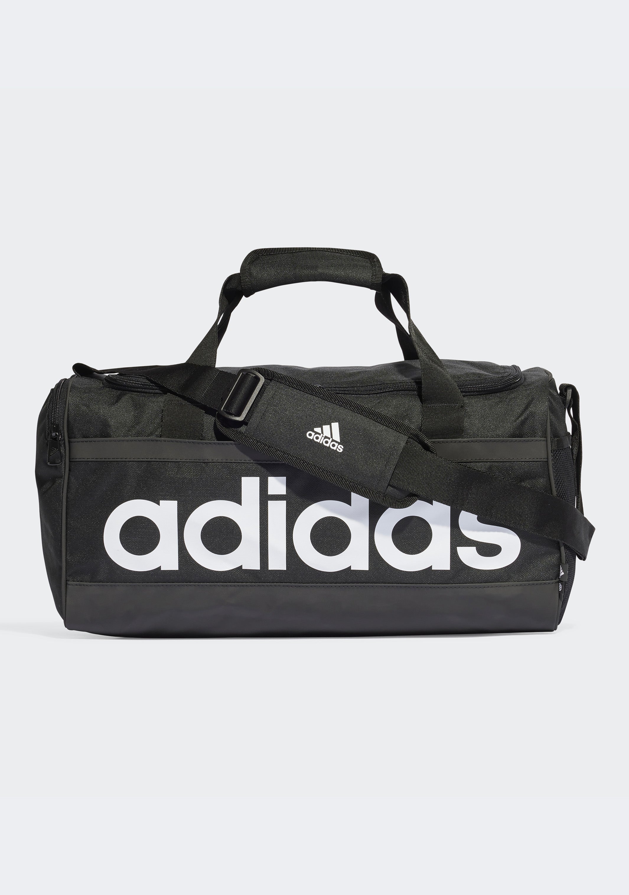 Adidas Essentials Linear Duffel Bag Medium 39L - Lightweight Gym Bag for Men & Women, Water-Resistant Sports Travel Bag for Workout, Yoga, Weekend Trips & Sports Gear Storage