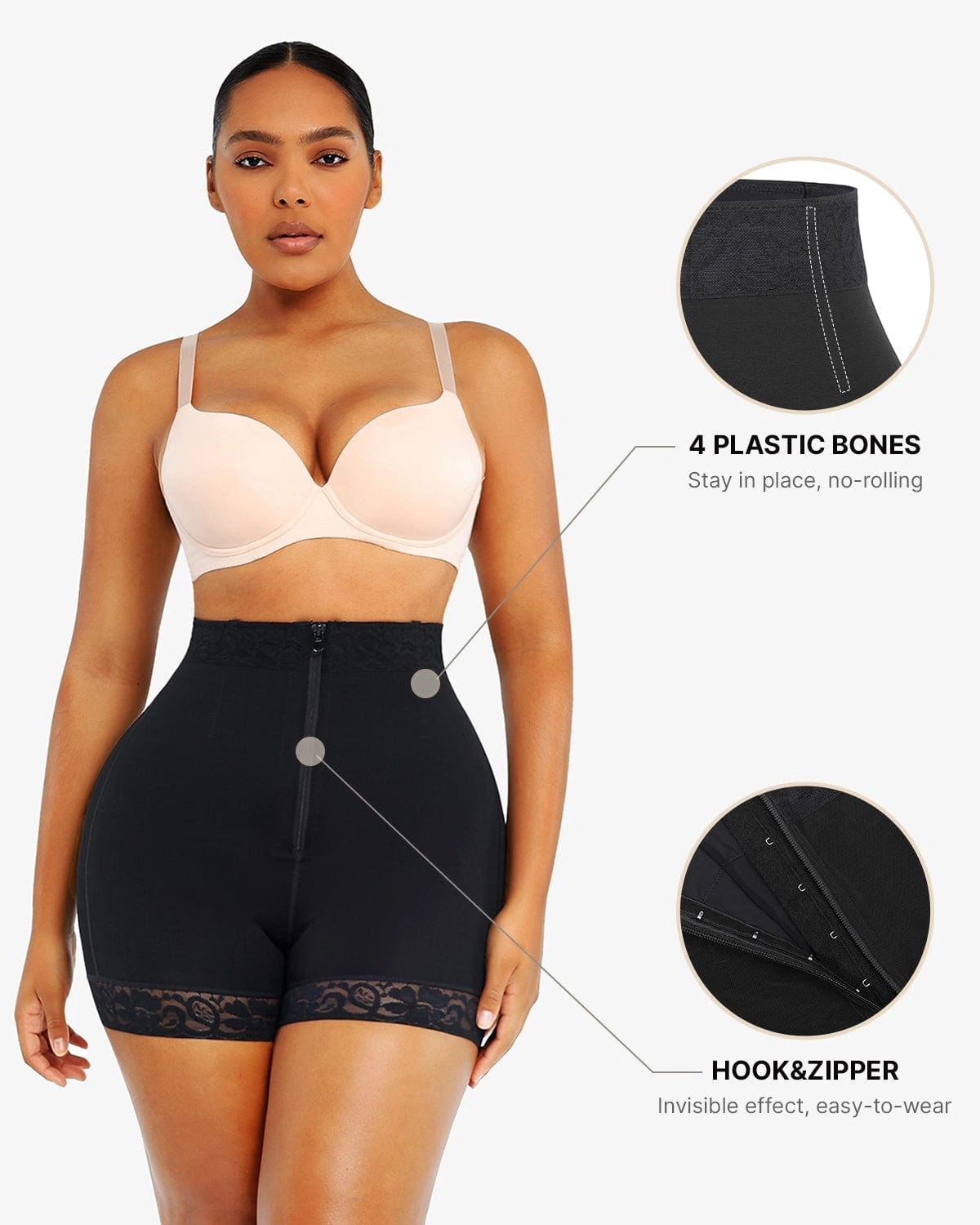 AirSlim® Lace Steel Boned Butt Enhancer - Shapewear for Women, Waist Trainer & Hip Lift Underwear | Perfect for Body Shaping, Special Occasions & Everyday Wear