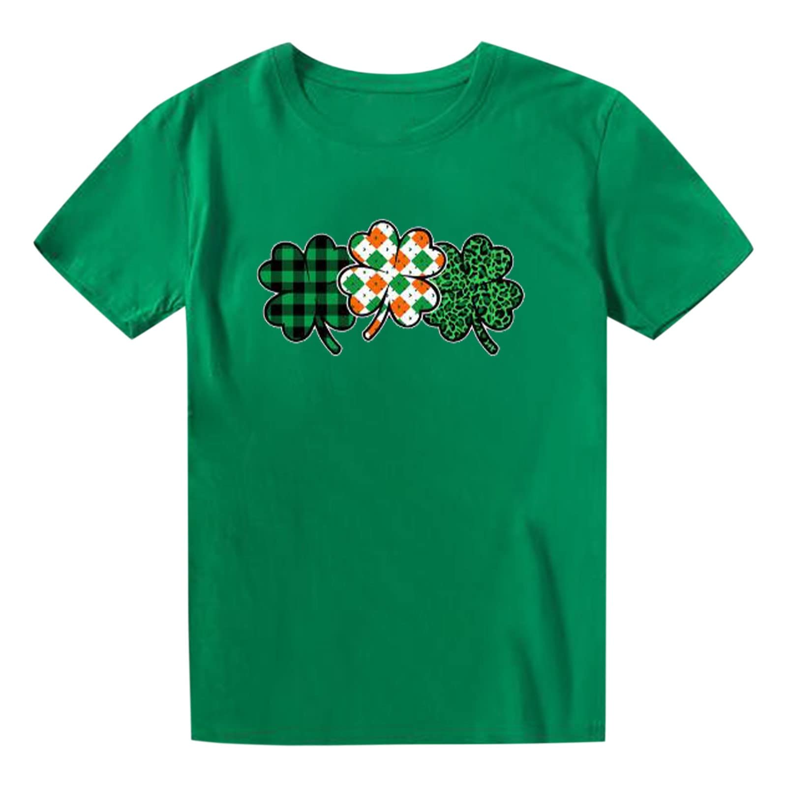 Women's Western Casual Short Sleeve T-Shirt - Green Printed Summer Top for Outdoors & Travel