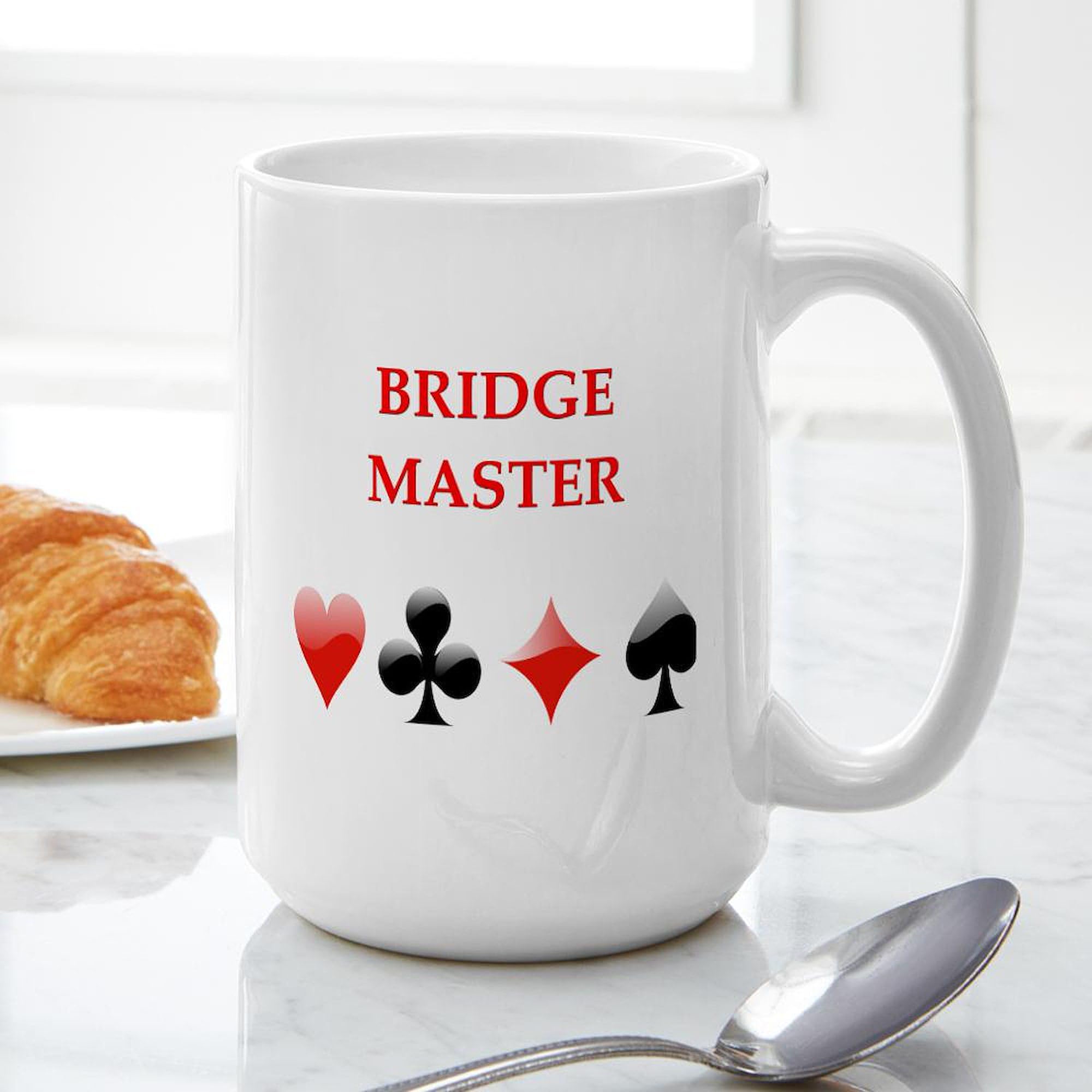 BRIDGE Ceramic Coffee Mug 15 oz (444 ml) - Durable & Stylish for Home, Office, or Gifts - Perfect for Tea, Hot Chocolate & Morning Coffee