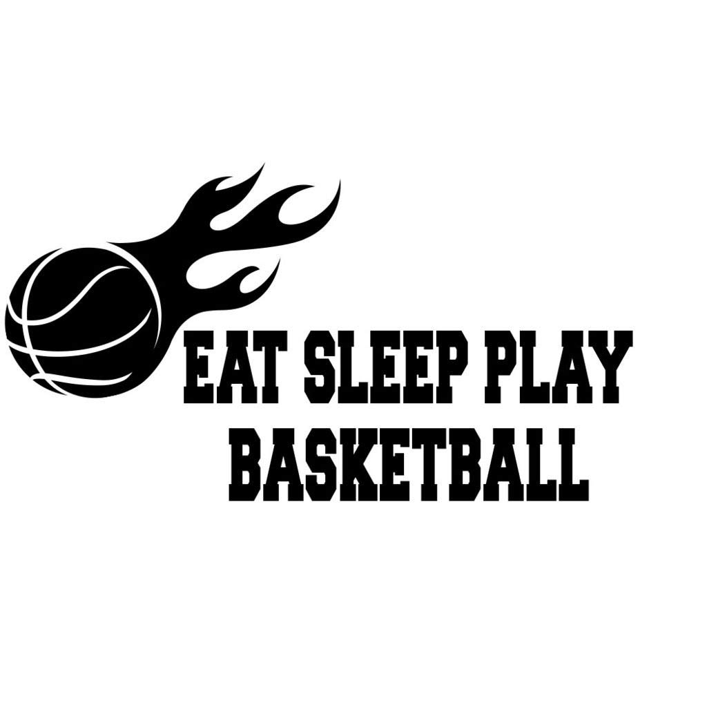EAT Sleep Play Basketball Sport Decal Sticker - Waterproof Vinyl Laptop & Car Decoration for Basketball Fans & Players