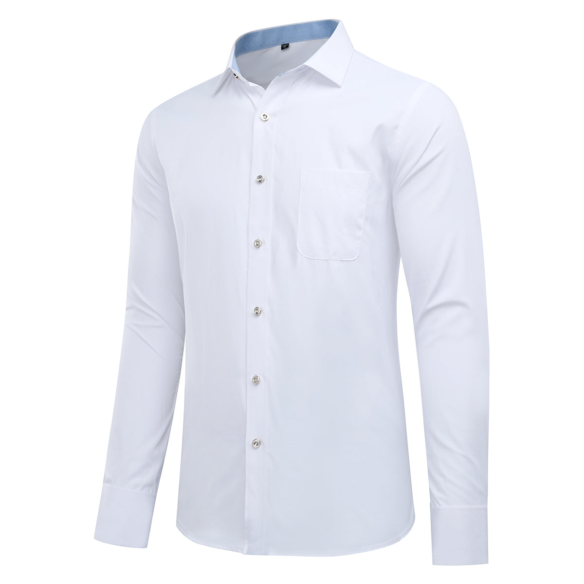 Men's Slim Fit Dress Shirt - Button Down Collar Striped & Checked Business Casual Shirt for Office, Wedding & Formal Events