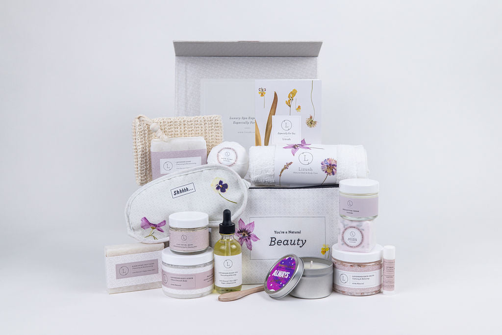 Luxury Lavender Bath & Body Gift Basket - Natural Relaxation Set for Birthday, Anniversary & Special Occasions | Perfect Spa Day at Home