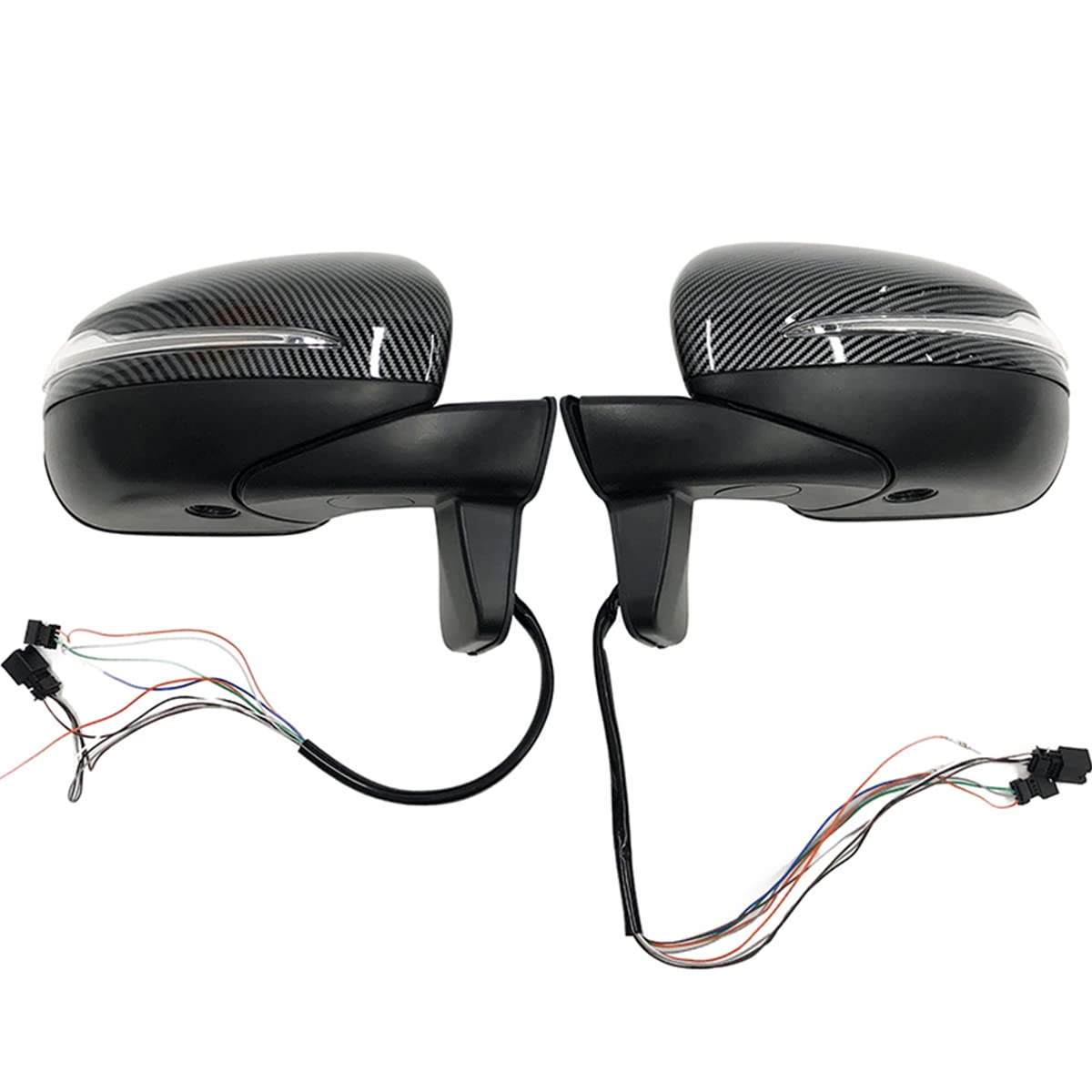 Carbon Fiber Side Door Rearview Mirrors Set for Mercedes Benz W463 G Class G500 G55 AMG (2005-2011) - W464 Style Upgrade - Enhances Style & Visibility for Off-Road & Urban Driving