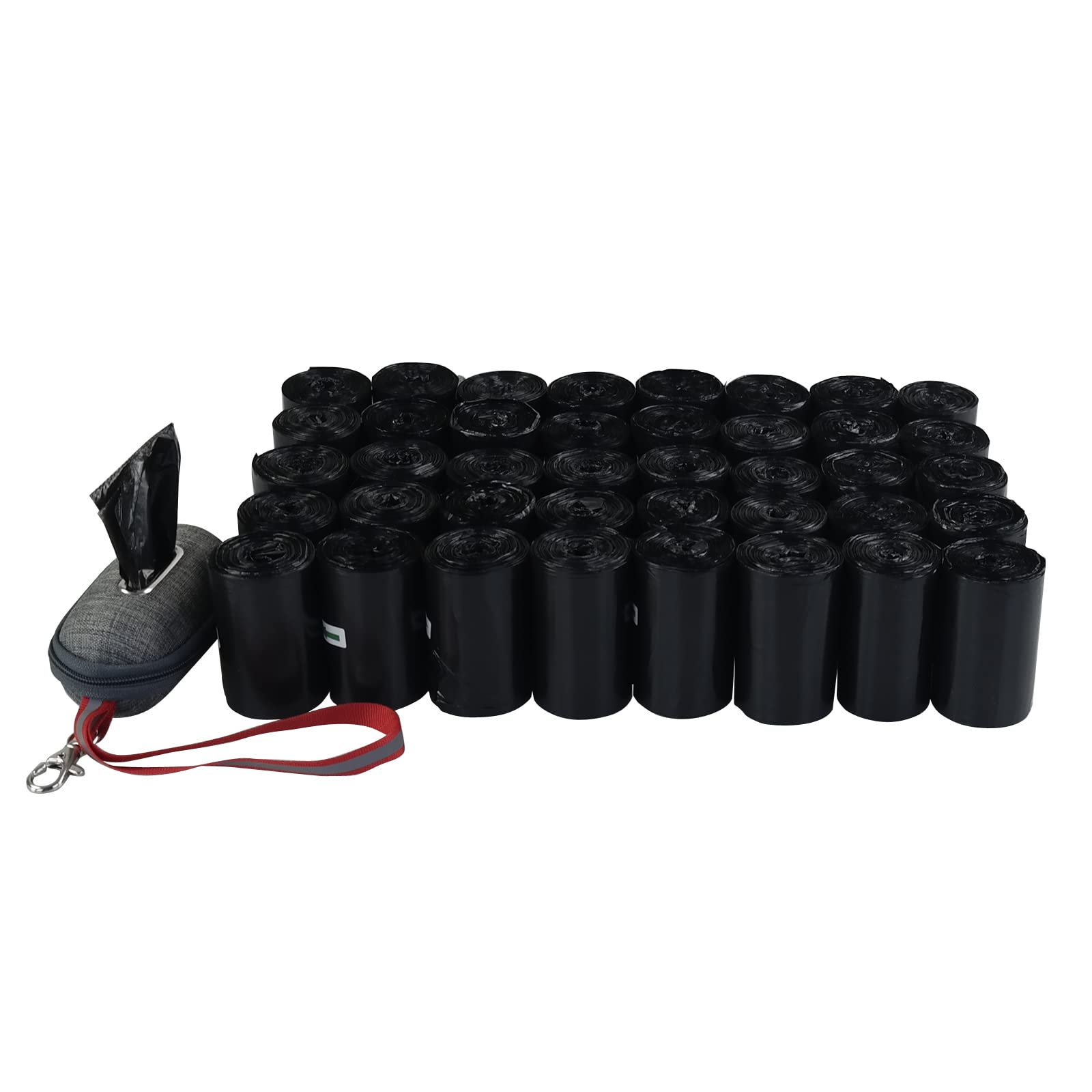 Ramddy 1400 Counts Dog Waste Bags With Dispenser - 40 Rolls of Extra Thick Leak-Proof Poop Bags for Dogs, Black | Perfect for Park Walks, Backyard Cleanup & Travel Use