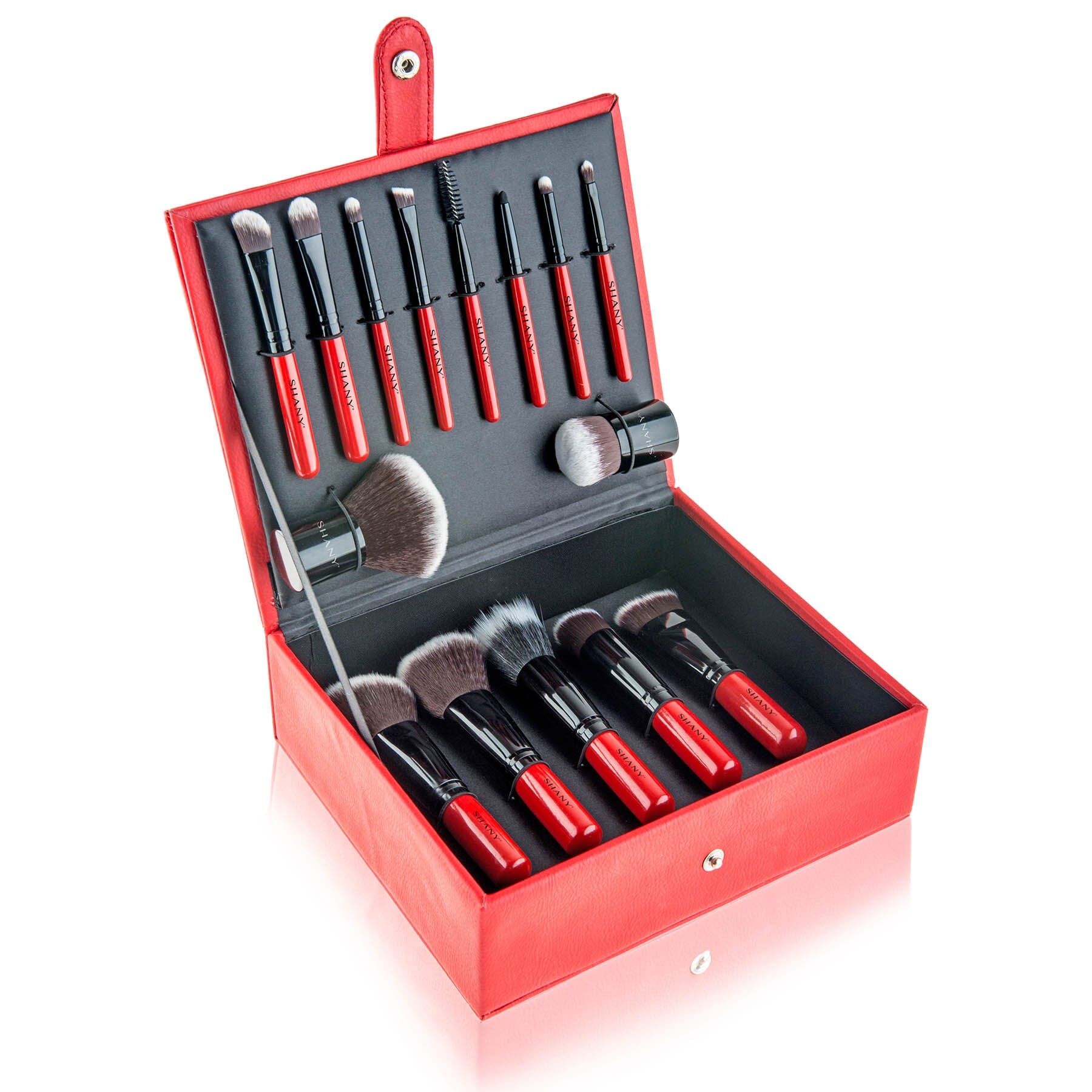 Vanity Vox 15-Piece Premium Makeup Brush Set with Stylish Storage Box & Stand - Professional Cosmetic Brushes for Foundation, Blending, Contouring | Perfect Gift for Makeup Artists & Beauty Enthusiasts
