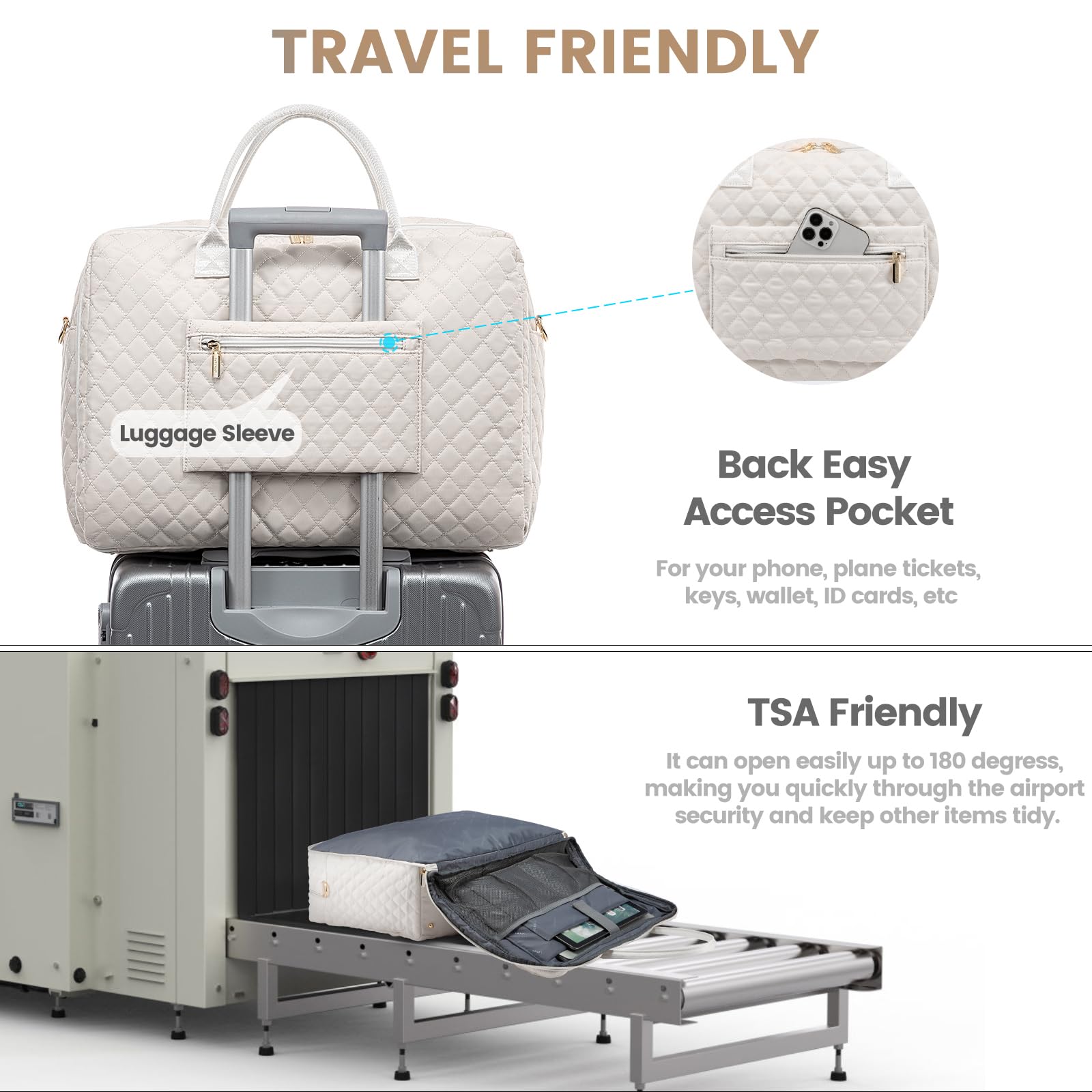 **LOVEVOOK Women's Travel Duffle Bag - Waterproof Weekender Overnight Bag with Toiletry & Shoe Compartment, Laptop Pocket - Perfect for Gym, Yoga, Hospital & Labor Delivery - Ideal for Weekend Getaways, Business Trips & Outdoor Adventures**