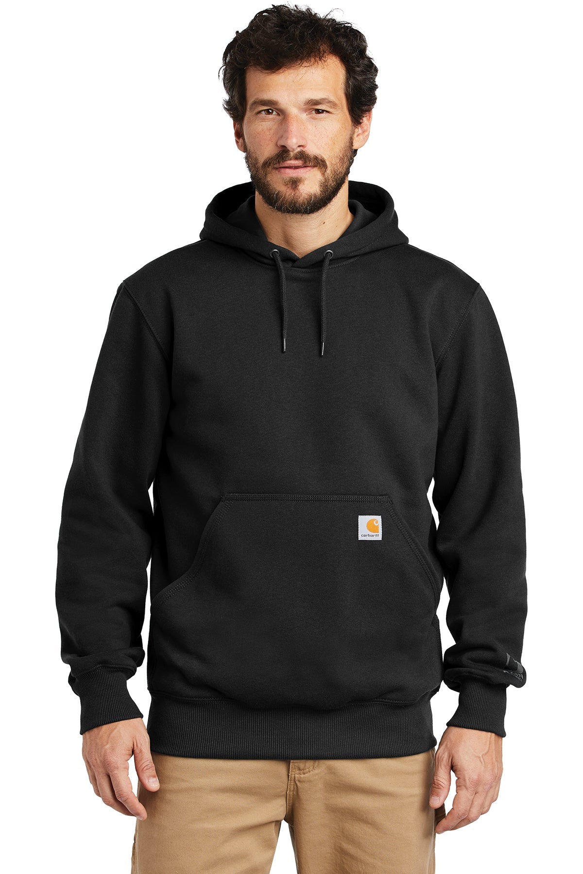 Carhartt Rain Defender Paxton Customized Hoodies for Men - Waterproof & Windproof Black Pullover Hoodie - Perfect for Outdoor Work, Hiking & Casual Wear