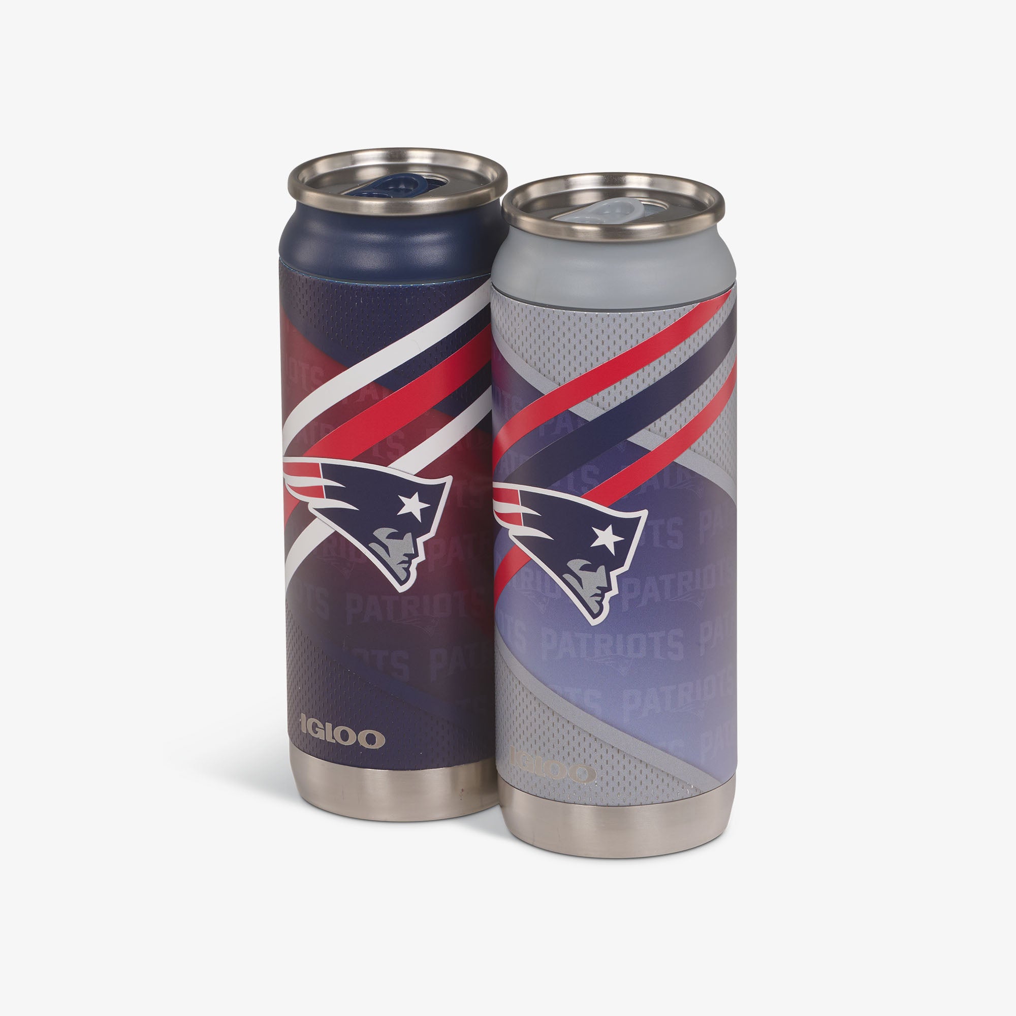 New England Patriots Home & Away 16oz Can 2-Pack - Insulated Beer & Soda Cans for Game Day & Tailgating Parties