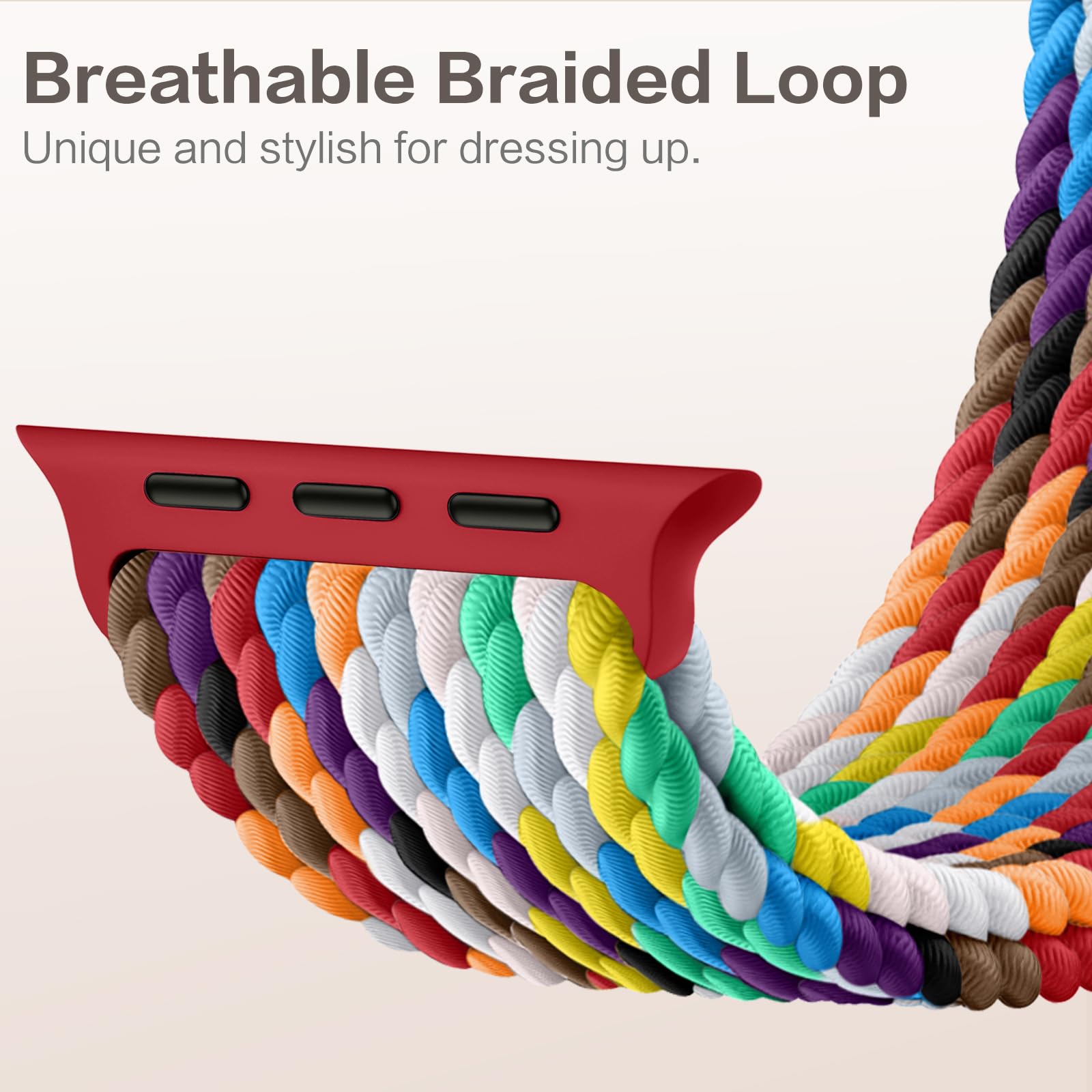Stretchy Nylon Bands for Apple Watch 44mm 45mm 49mm 42mm - Adjustable Elastic Braided Solo Loop Replacement Sport Strap Compatible with Apple Watch Series 8/7/SE/Ultra/6/5/4/3 - Perfect for Workouts, Running & Daily Wear