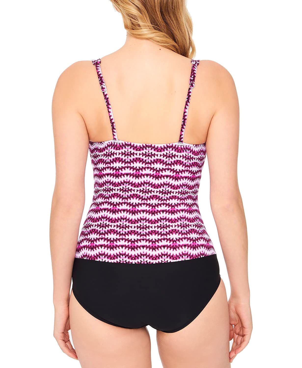 Women's Tummy-Control One-Piece Swimsuit with Shirred Detail - Spring Play Design, Size 10 | Perfect for Beach Vacations, Pool Parties & Summer Getaways
